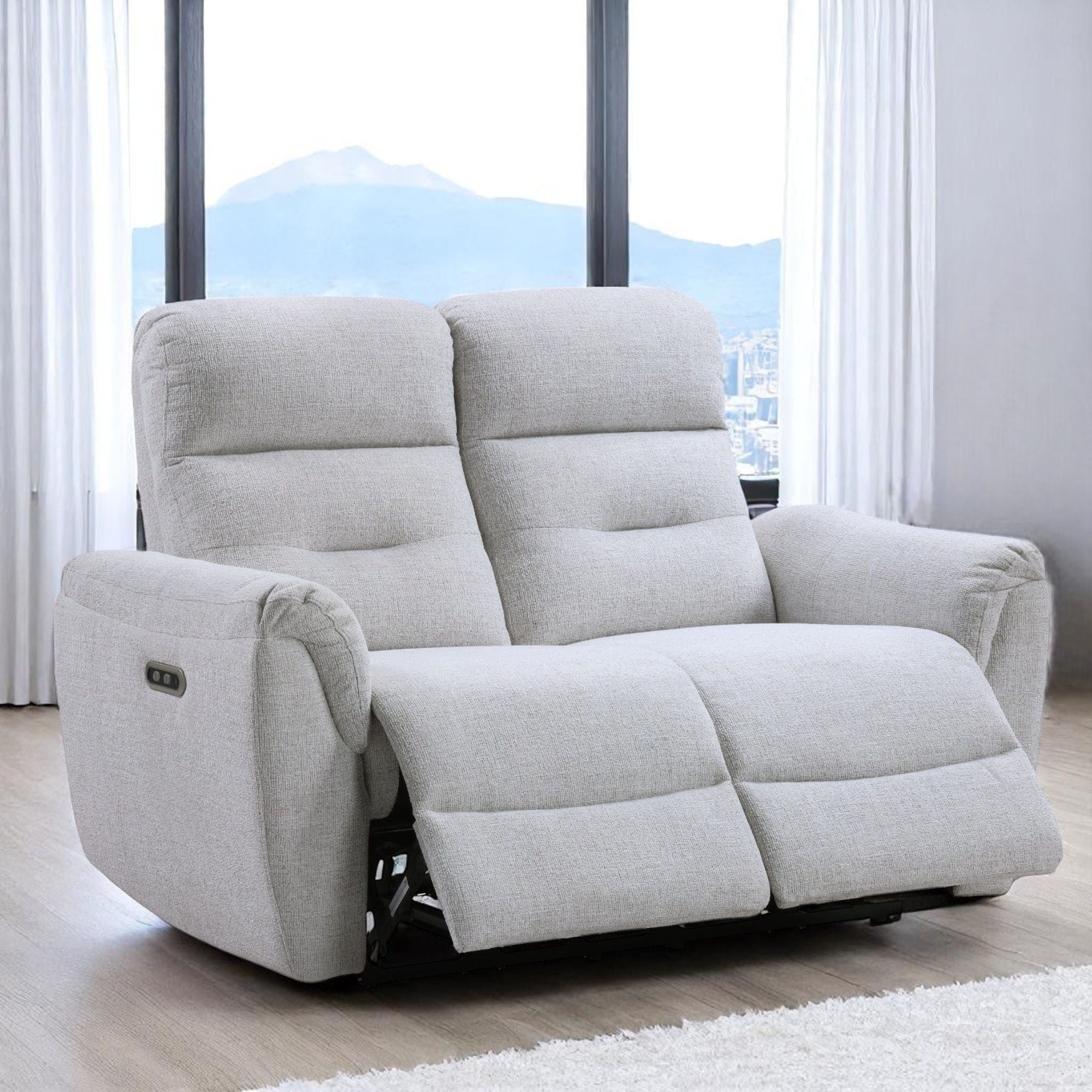 Eastre - Power Motion Loveseat With USB Port - Gray - Image 2