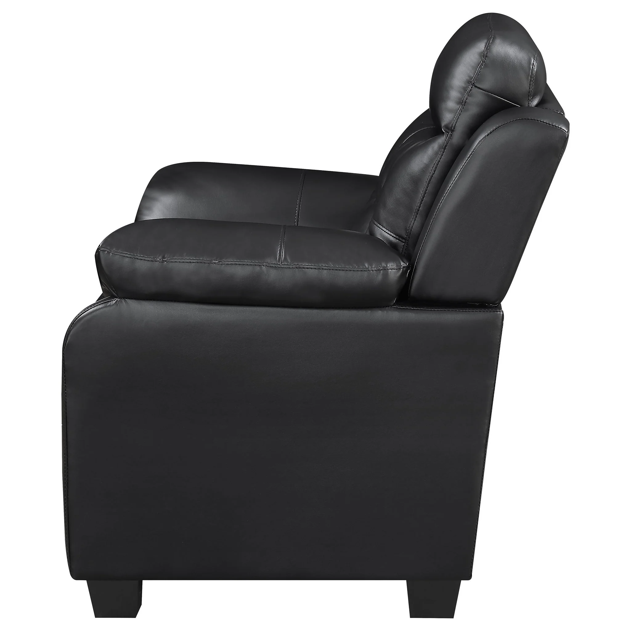 Eaton - Padded Sofa With Tufted Design - Black - Image 4