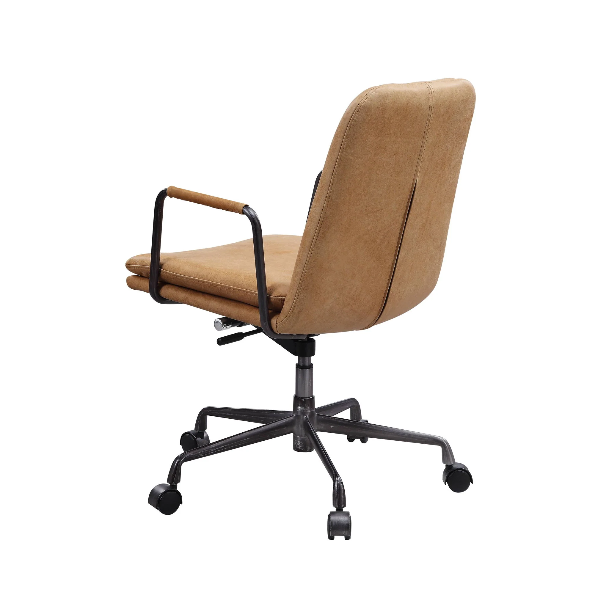 Eclarn - Top Grain Leather Office Chair - Brown - Image 5