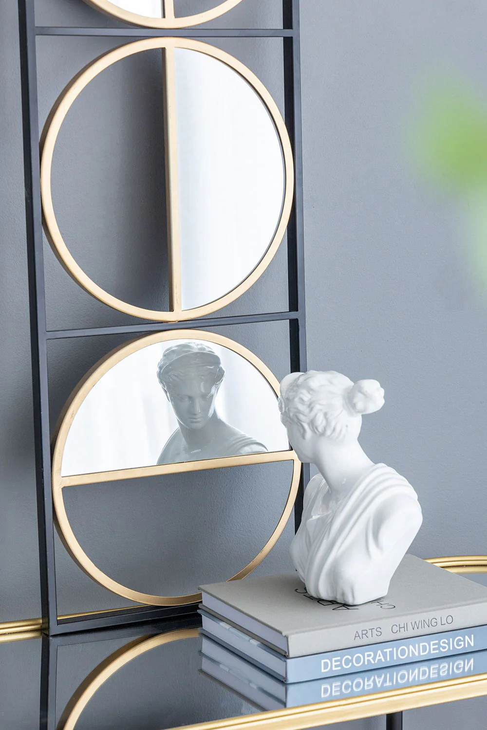 Eclectic Styling Metal Beaded Wall Mirror With Contemporary Design For Bedroom, Liveroom & Entryway - Image 13