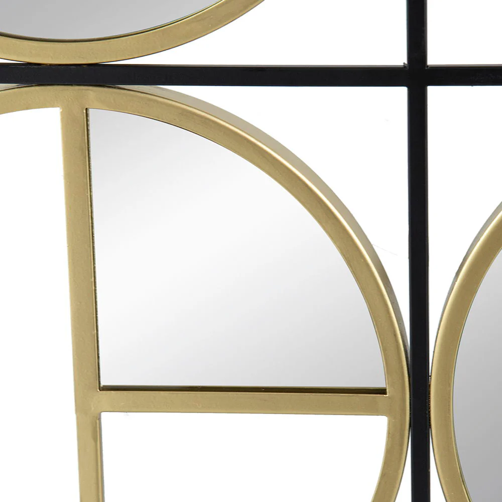 Eclectic Styling Metal Beaded Wall Mirror With Contemporary Design For Bedroom, Liveroom & Entryway - Image 8