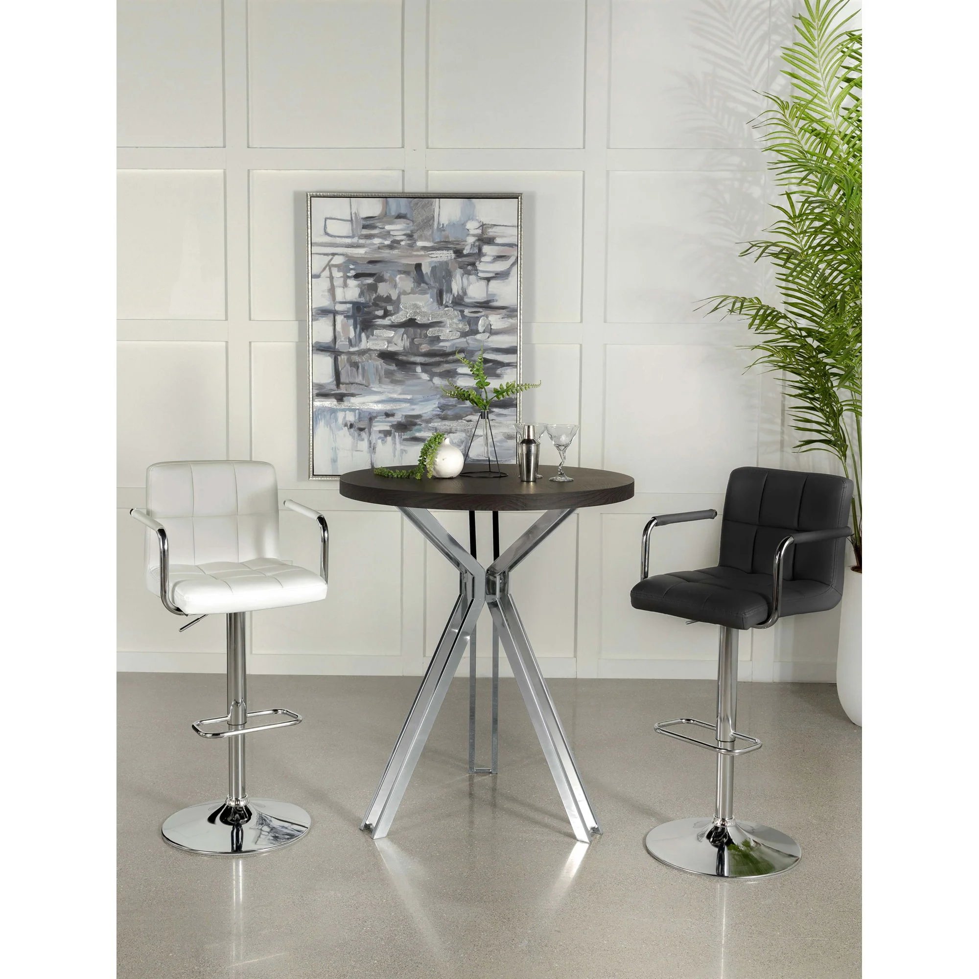 Edgerton - Round Height Bistro Bar Table - Dark Oak - Image 7