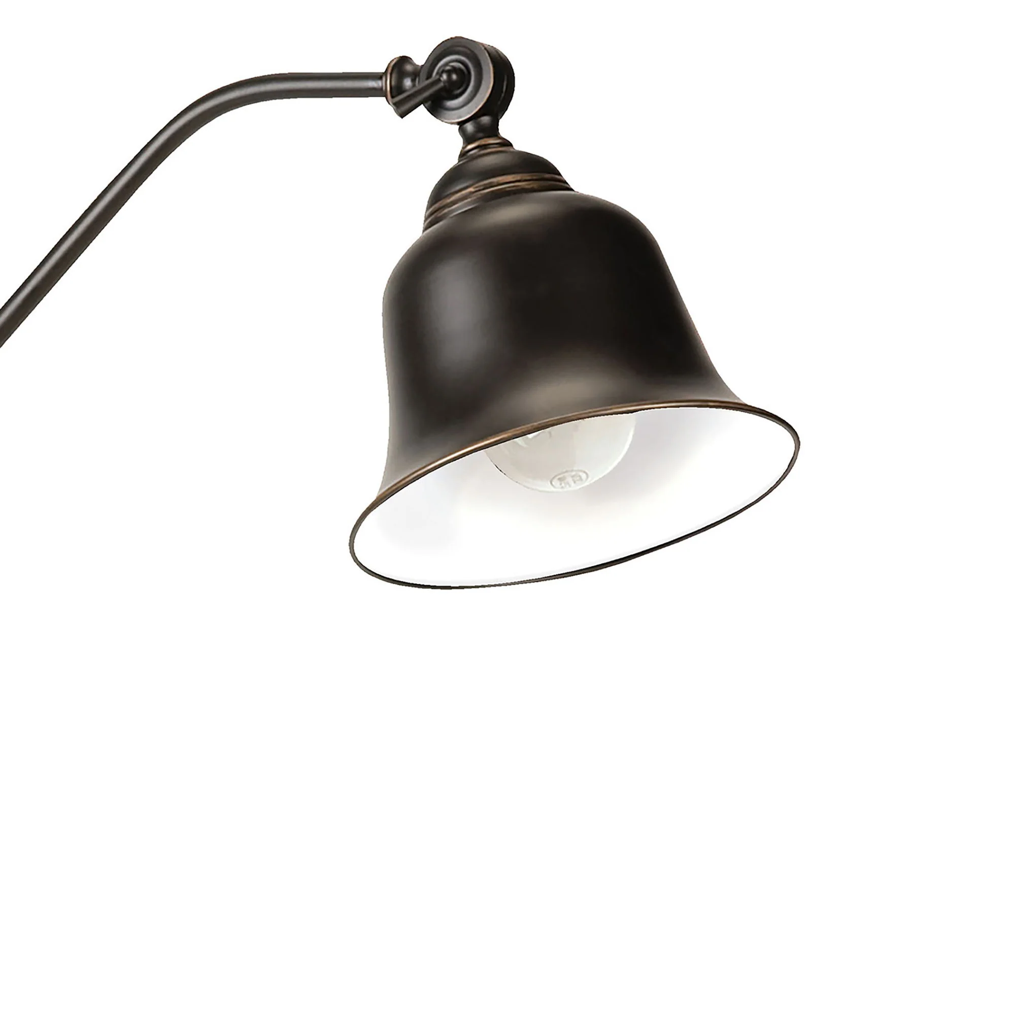 Edmond - Bell Down Table Lamp With Shade - Brown - Image 5