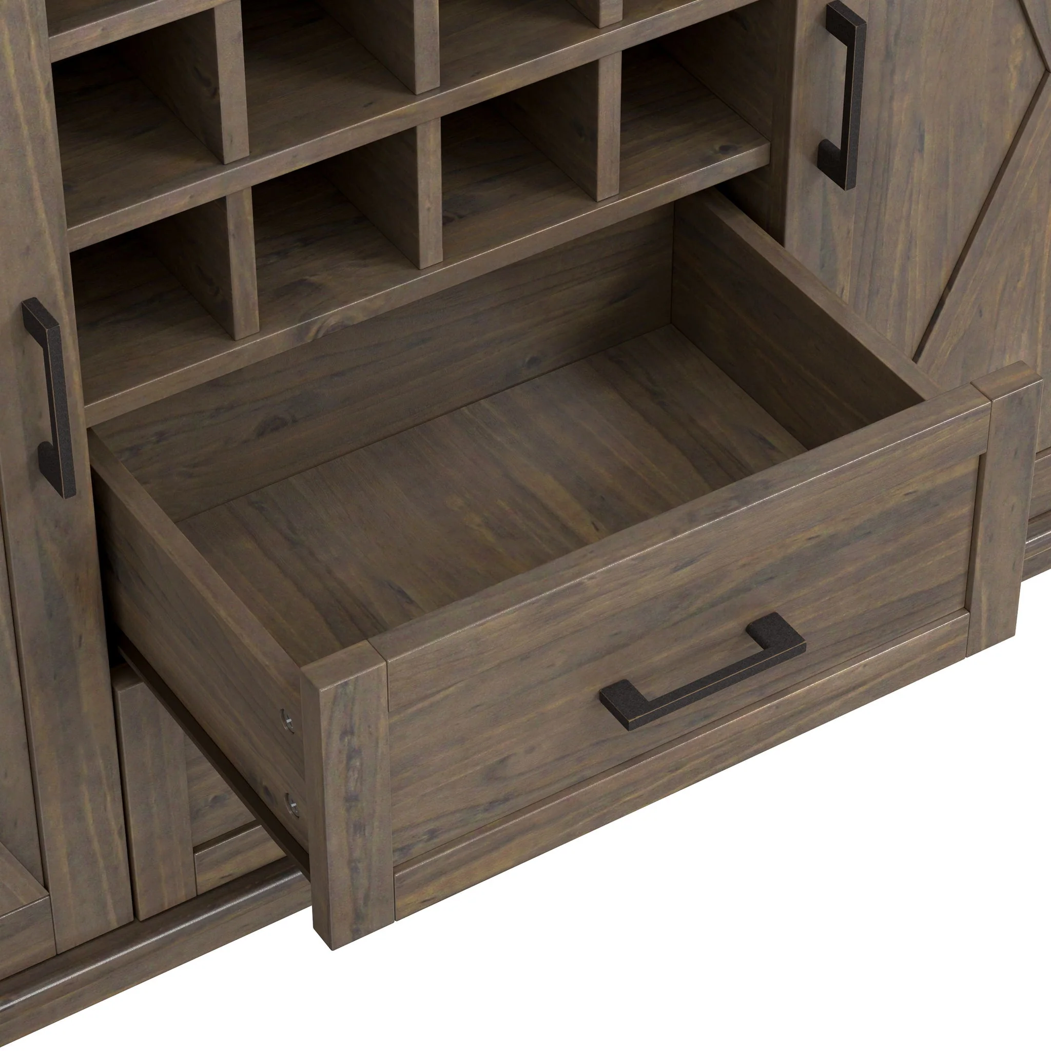 Ela - Sideboard With Wine Storage - Smoky Brown - Image 2