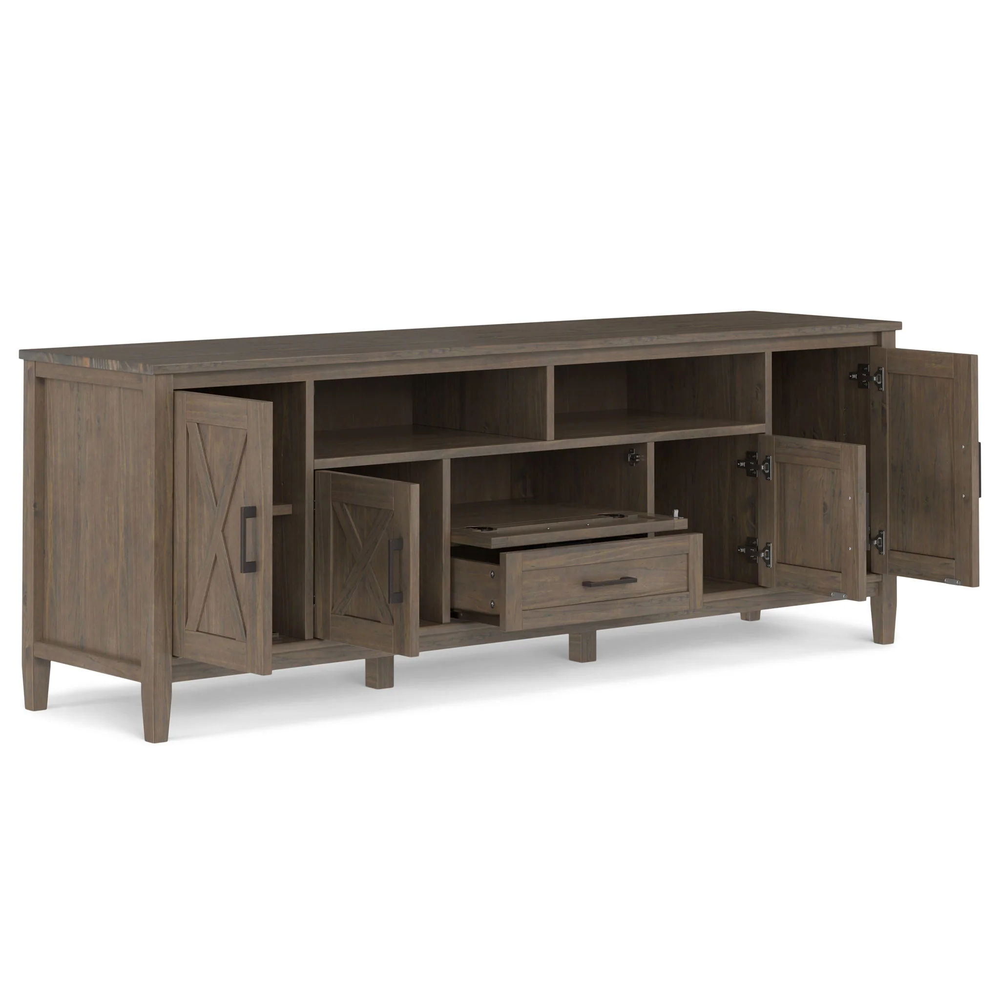 Ela - TV Media Stand - Smoky Brown - Image 9