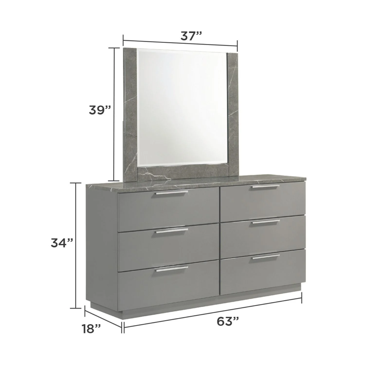 Elara - Dresser With Spacious Drawers - Gray - Image 8