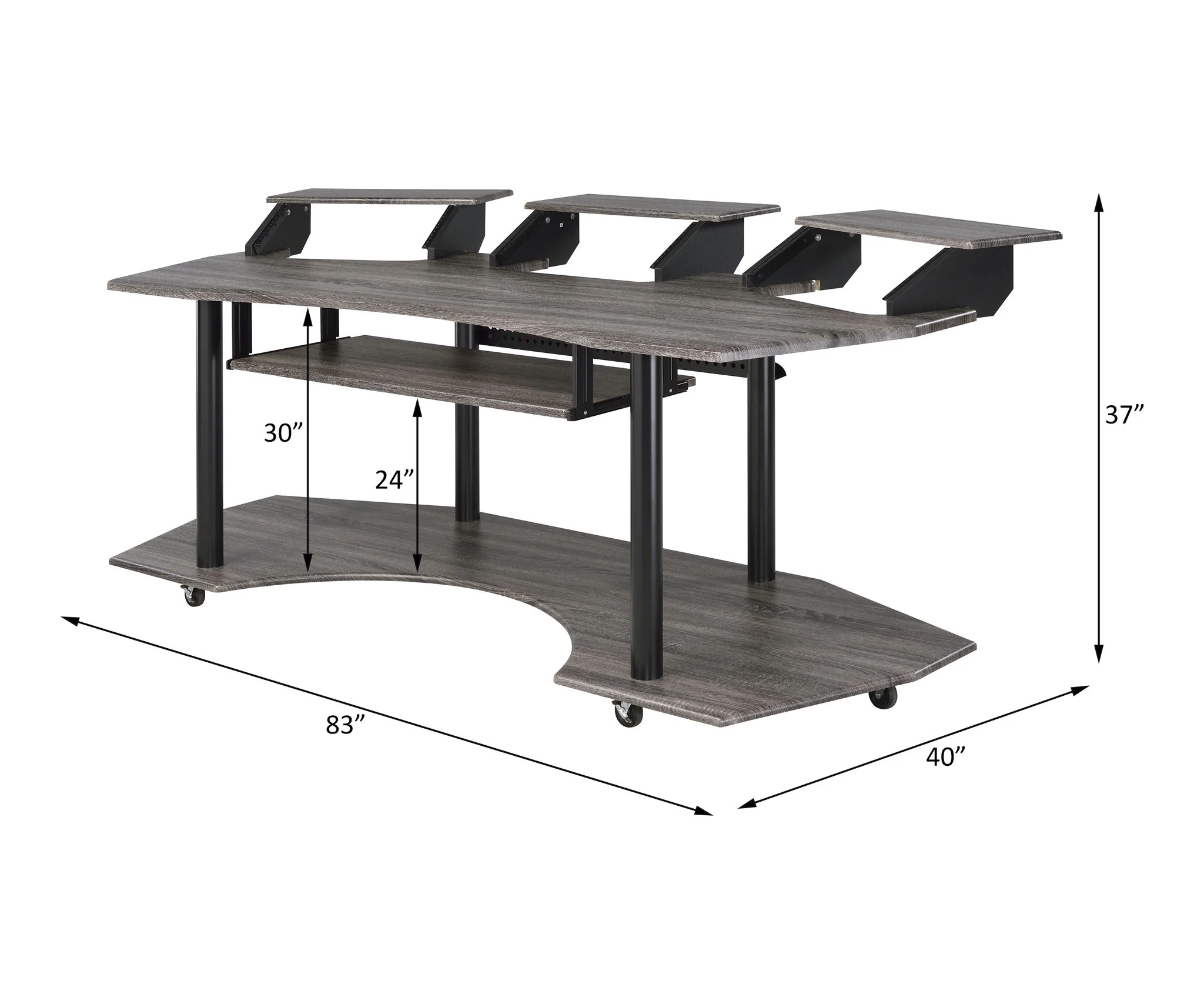 Eleazar - Music Recording Studio Desk - Wood - Image 23