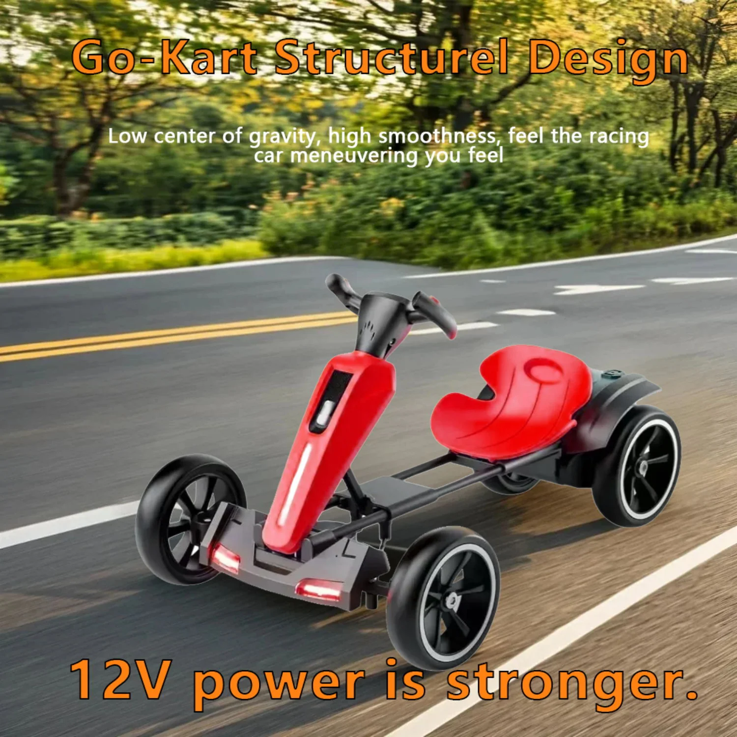 Electric Kids Pedal Go Kart With Adjustable Seat, Foldable Design - Image 26
