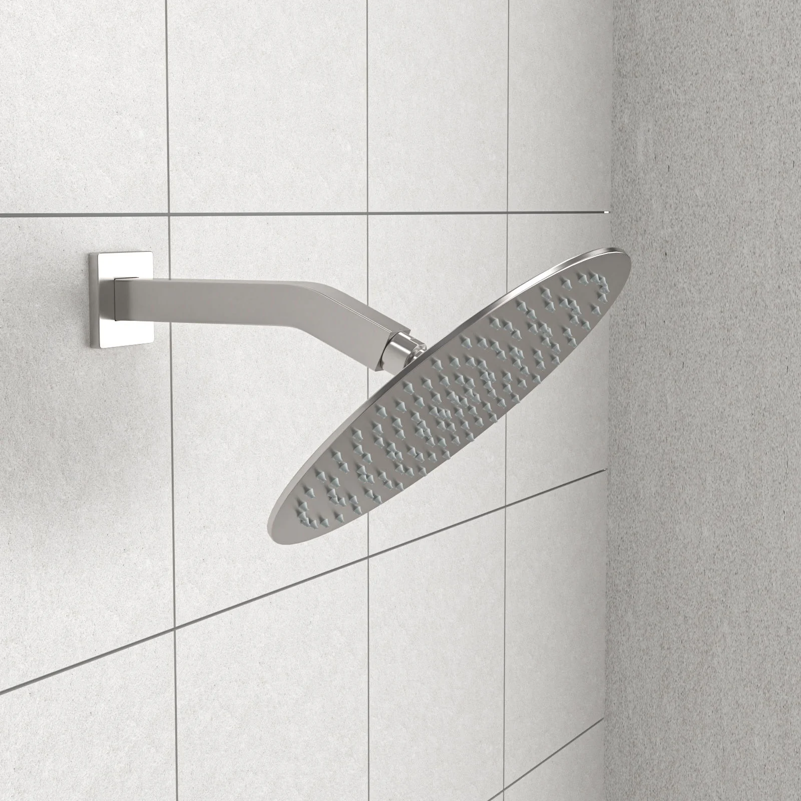 Elegant 6" Shower Arm With Flange, Stainless Steel Construction For Rain Shower Heads - Image 17