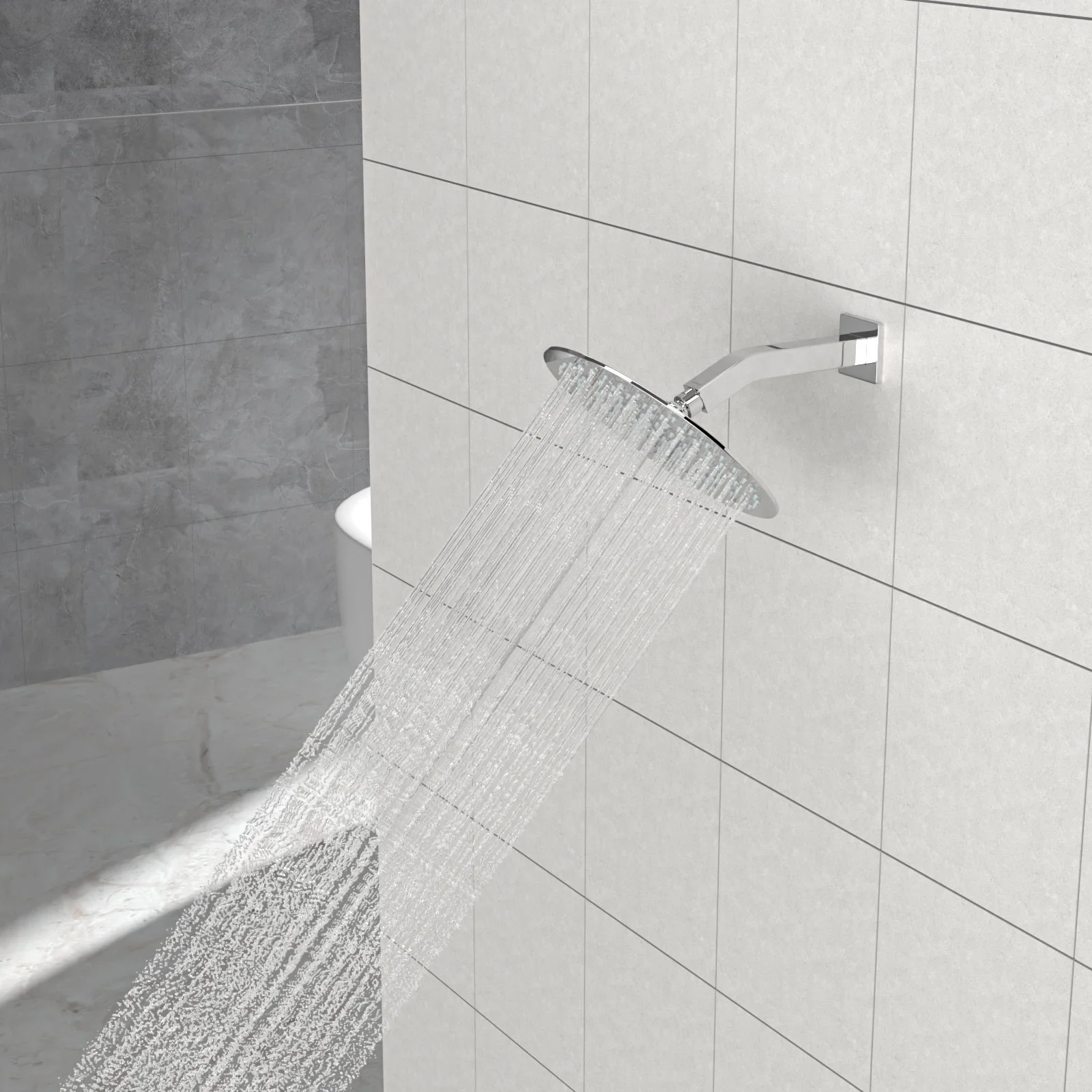 Elegant 6" Shower Arm With Flange, Stainless Steel Construction For Rain Shower Heads - Image 8