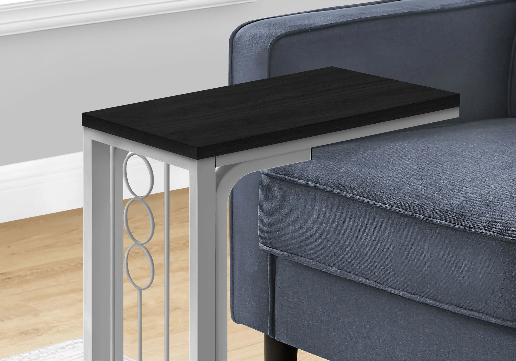 Elegant Accent Table, C - Shaped, Transitional - Image 6