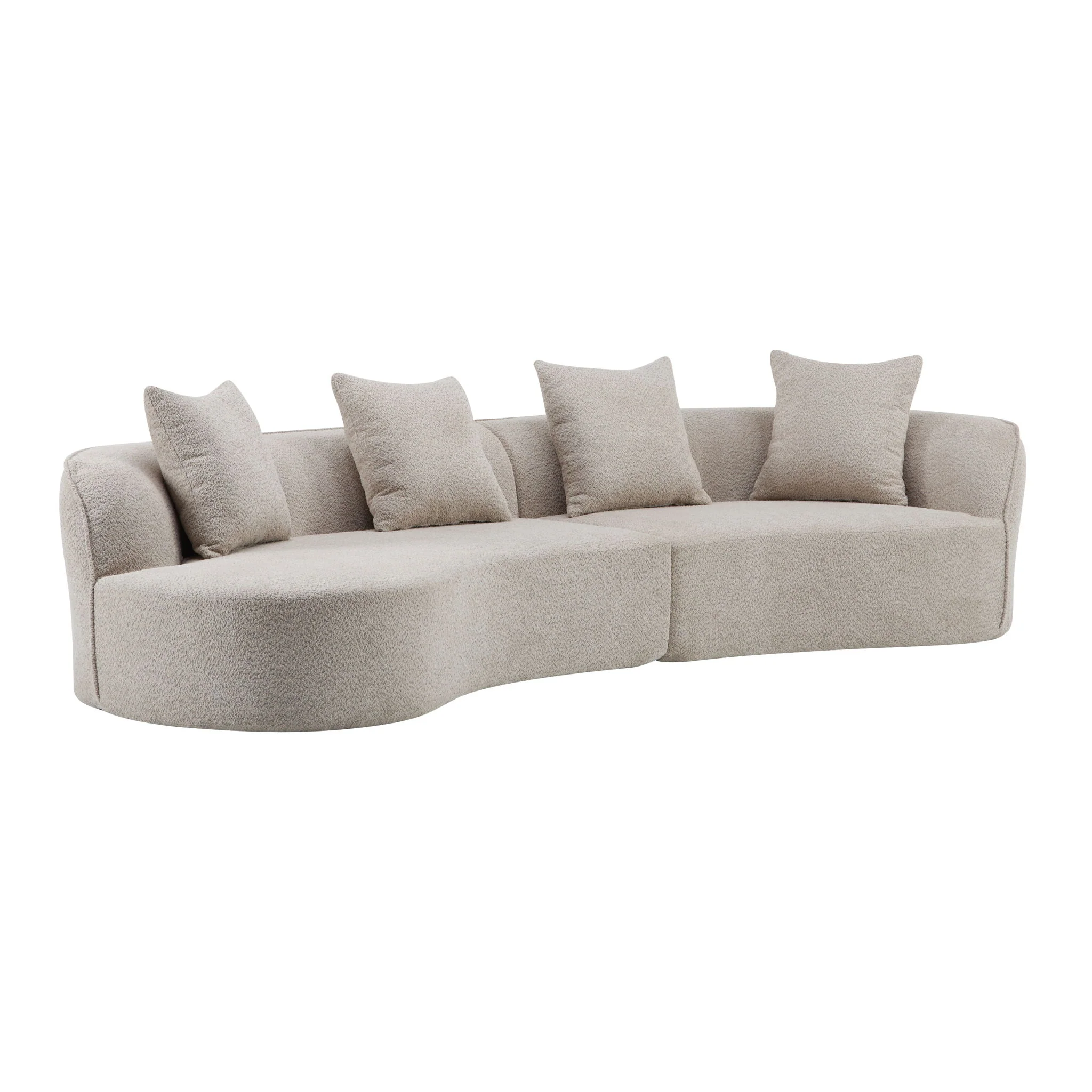Elegant Curved Sectional Sofa With Full Foam Comfort - Image 17
