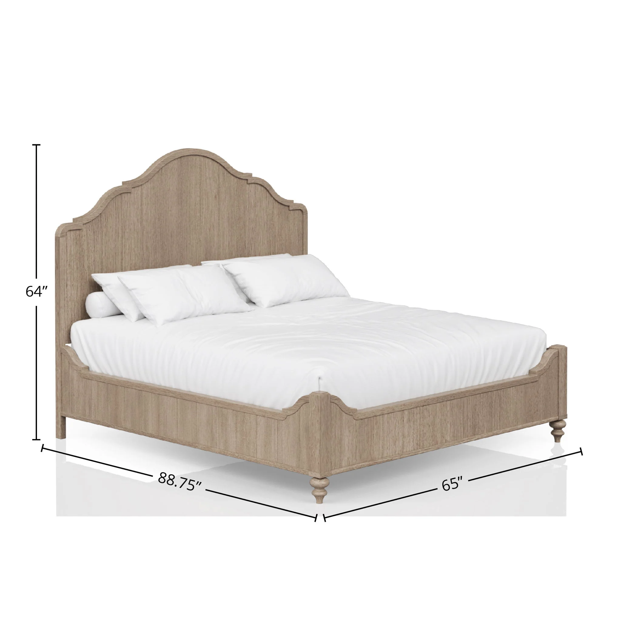 Elegant Design Panel Bed With Transitional Casual Design - Image 4