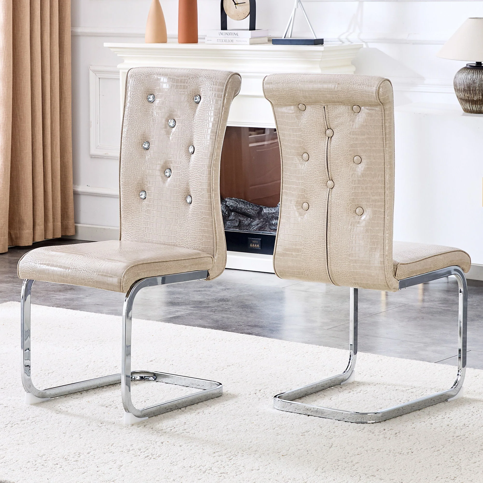 Elegant Design Upholstered Dining Chairs - Image 16