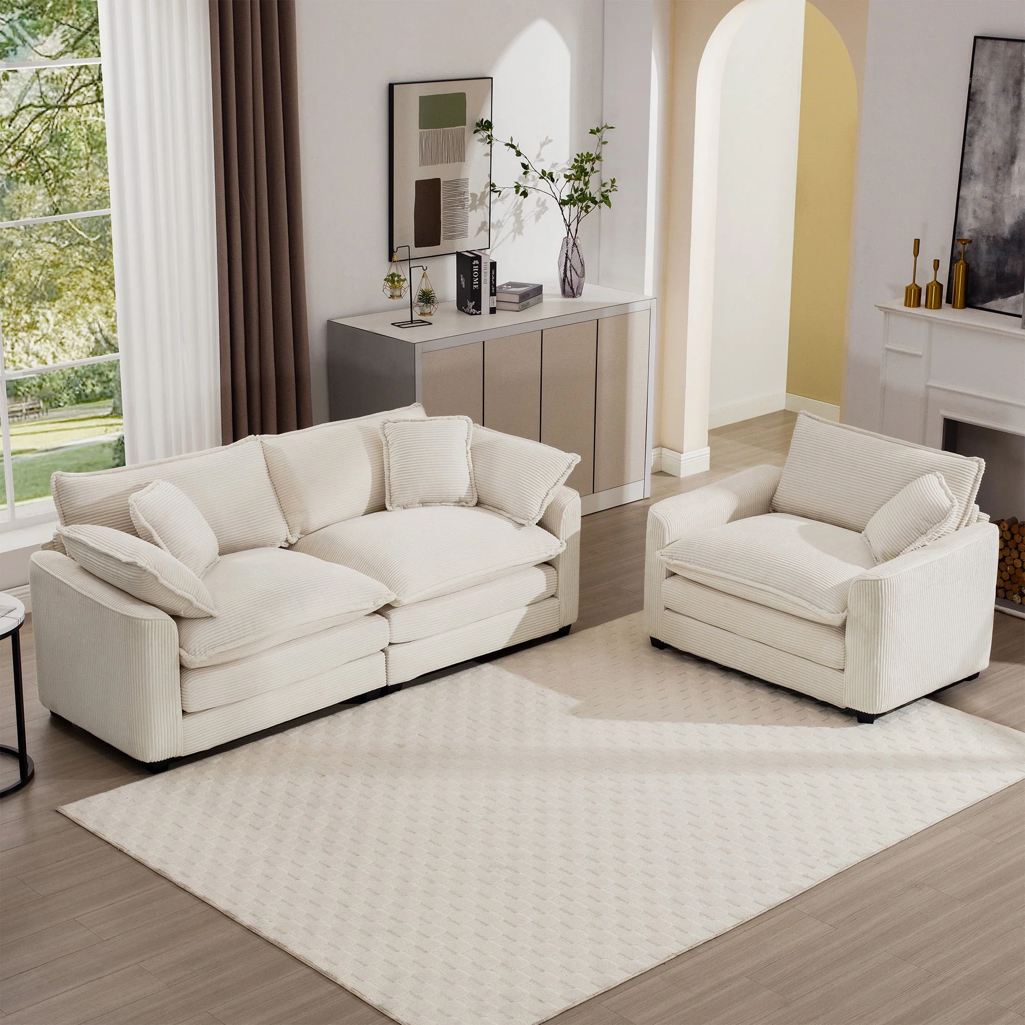 Elegant Oversized Sectional Sofa Set With Deep Seats And Flexible Layout - Image 111