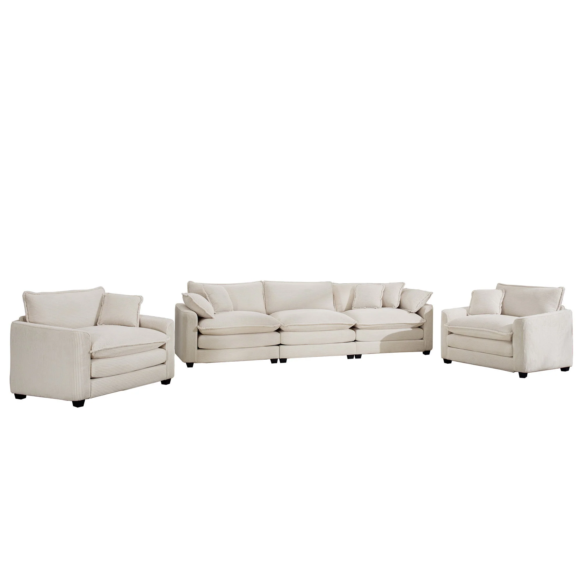 Elegant Oversized Sectional Sofa Set With Deep Seats And Flexible Layout - Image 185
