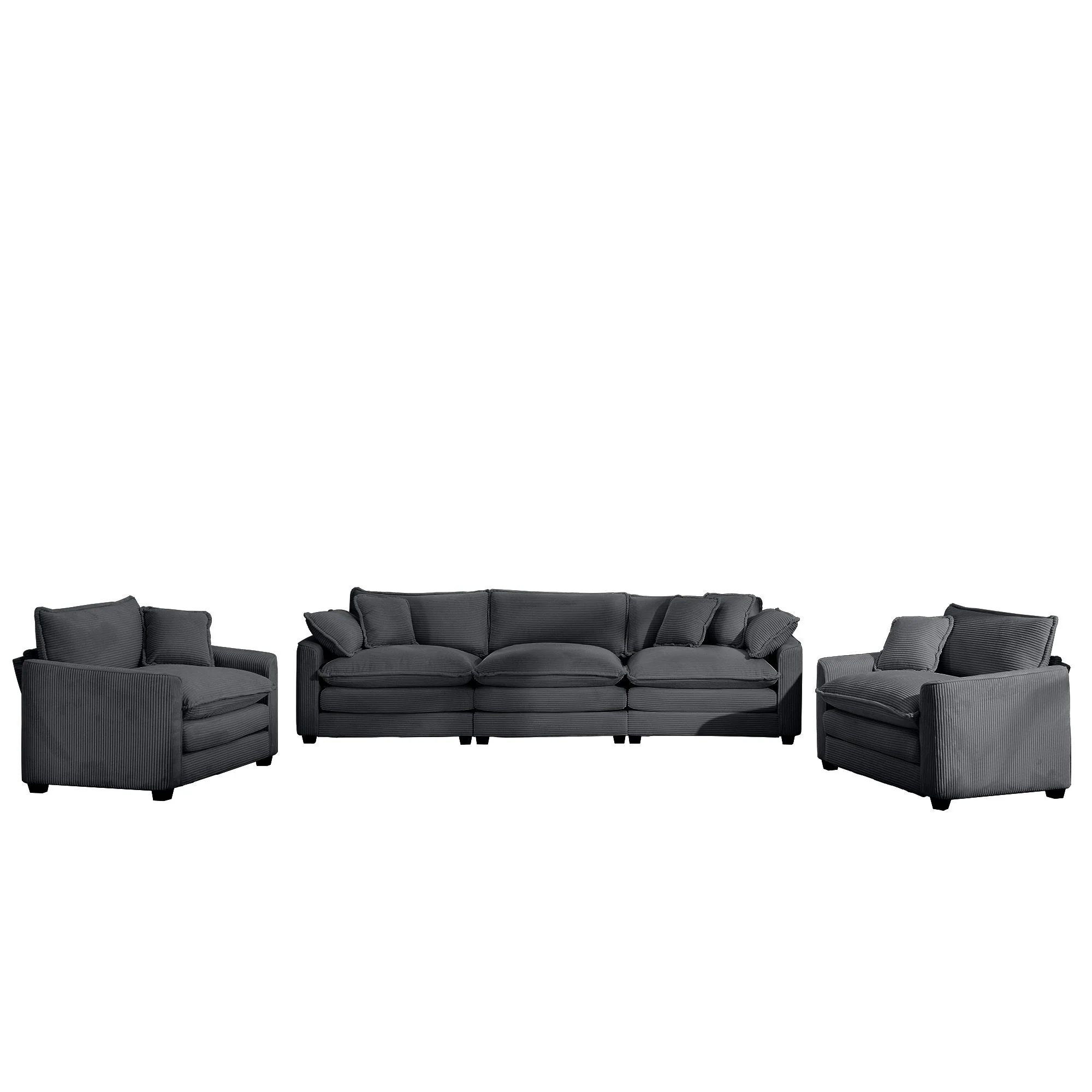 Elegant Oversized Sectional Sofa Set With Deep Seats And Flexible Layout - Image 2