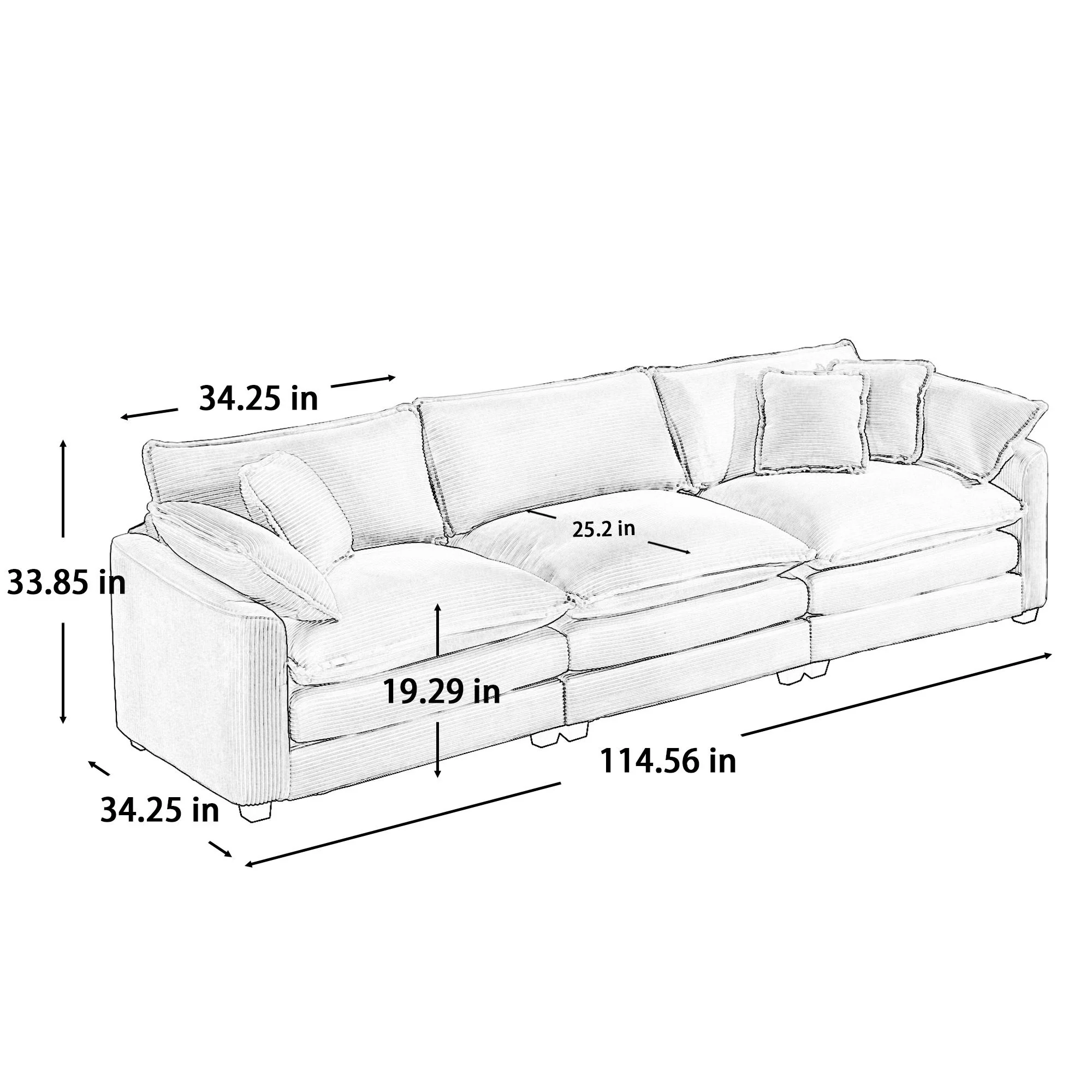Elegant Oversized Sectional Sofa Set With Deep Seats And Flexible Layout - Image 96