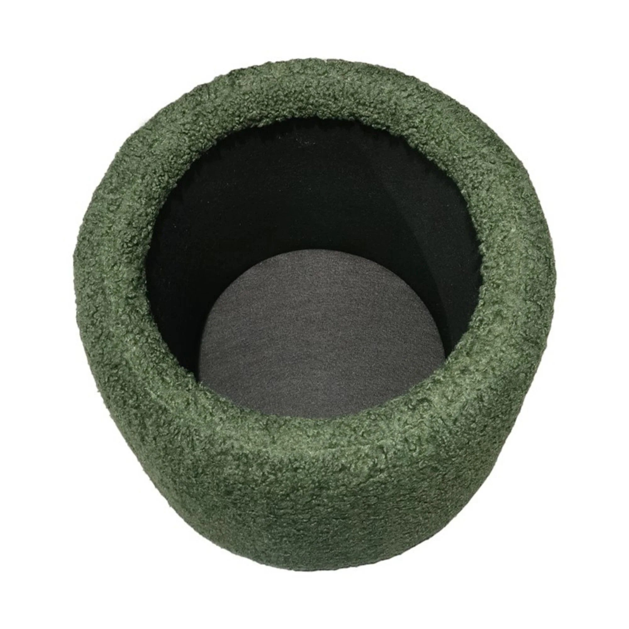 Elegant Round Storage Ottoman Upholstered - Image 3