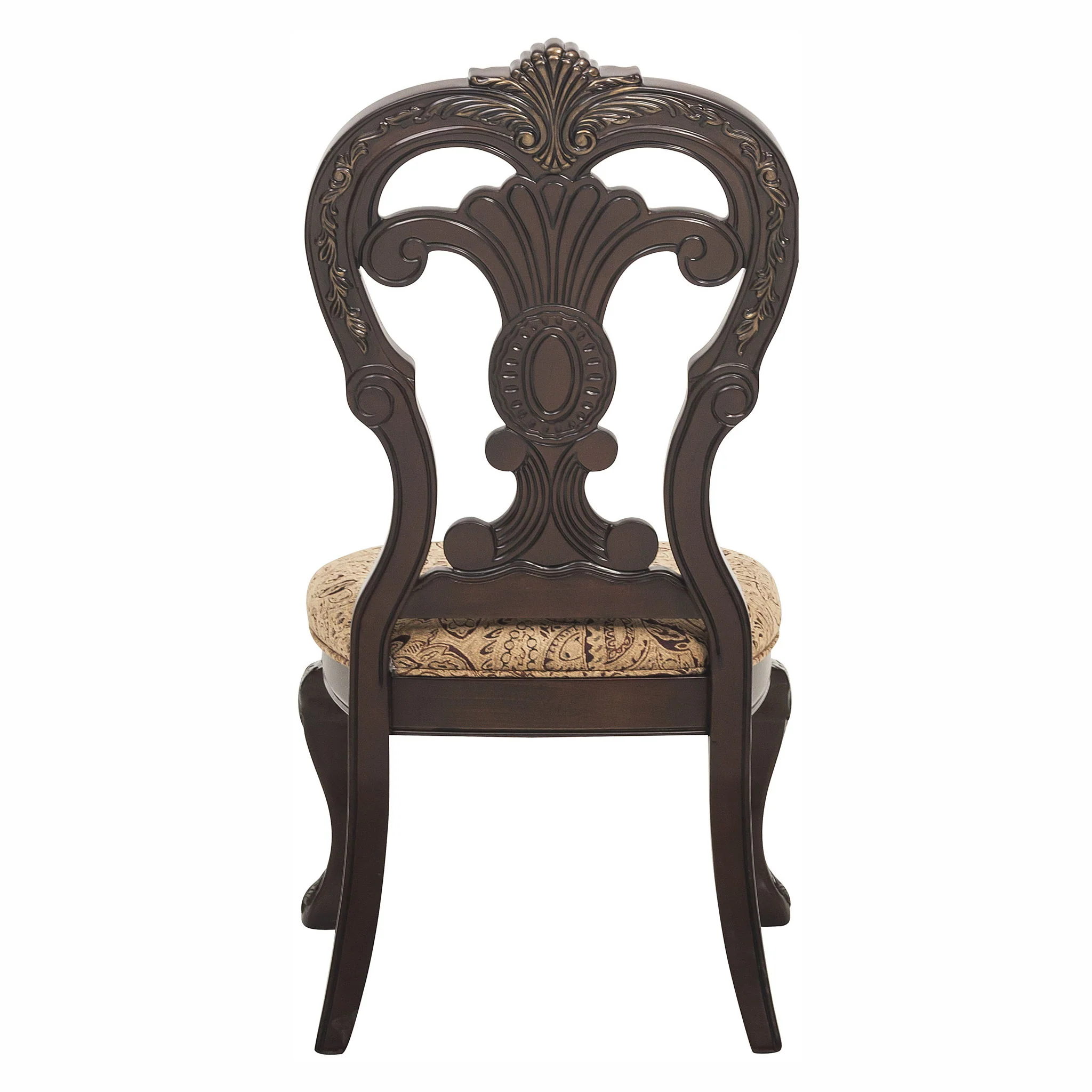 Elegant Style Beautiful Side Chairs 2 Piece Set Cherry With Tipping Fabric Upholstered Traditional Dining Furniture - Cherry - Image 9