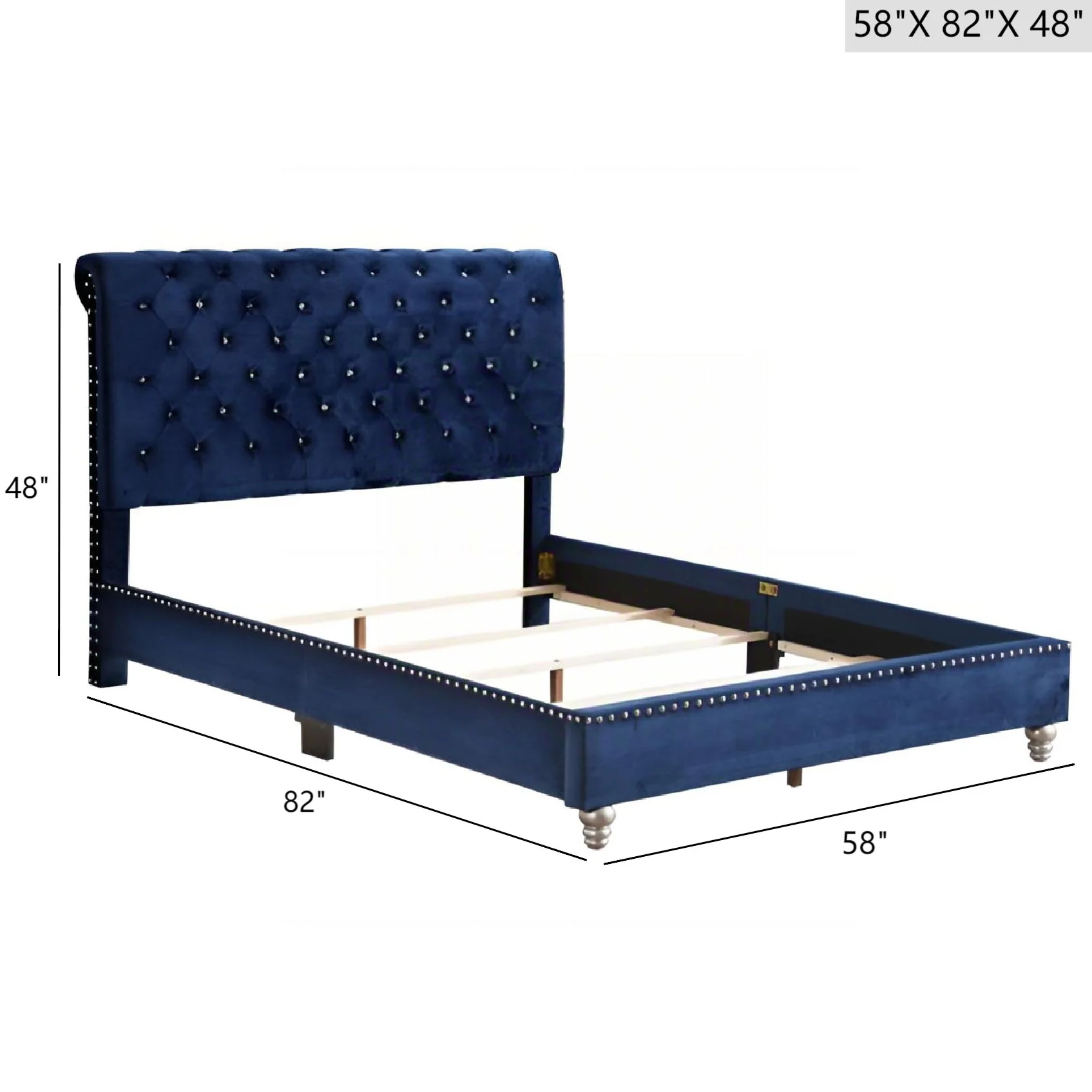 Elegant Transitional Upholstered Bed - Image 13