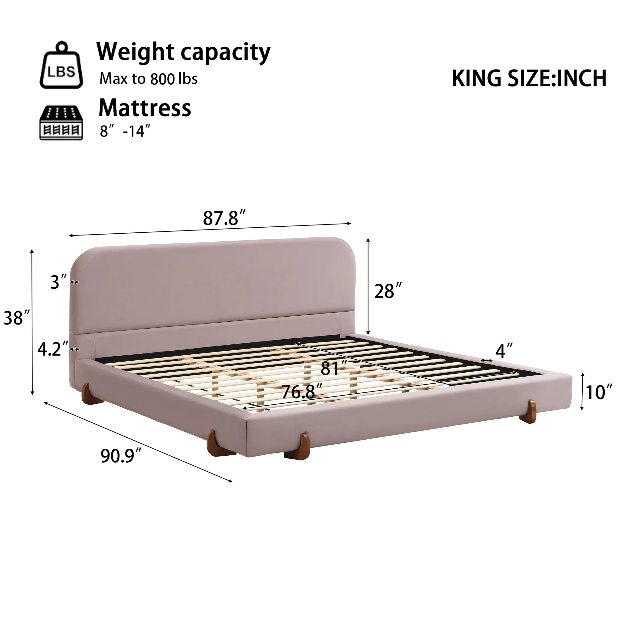 Elegant Upholstered Bed Frame - Image 11