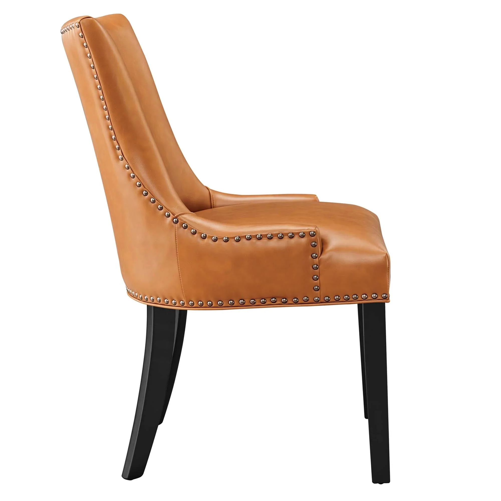 Elegant Vegan Leather Upholstered Dining Side Chair - Image 15