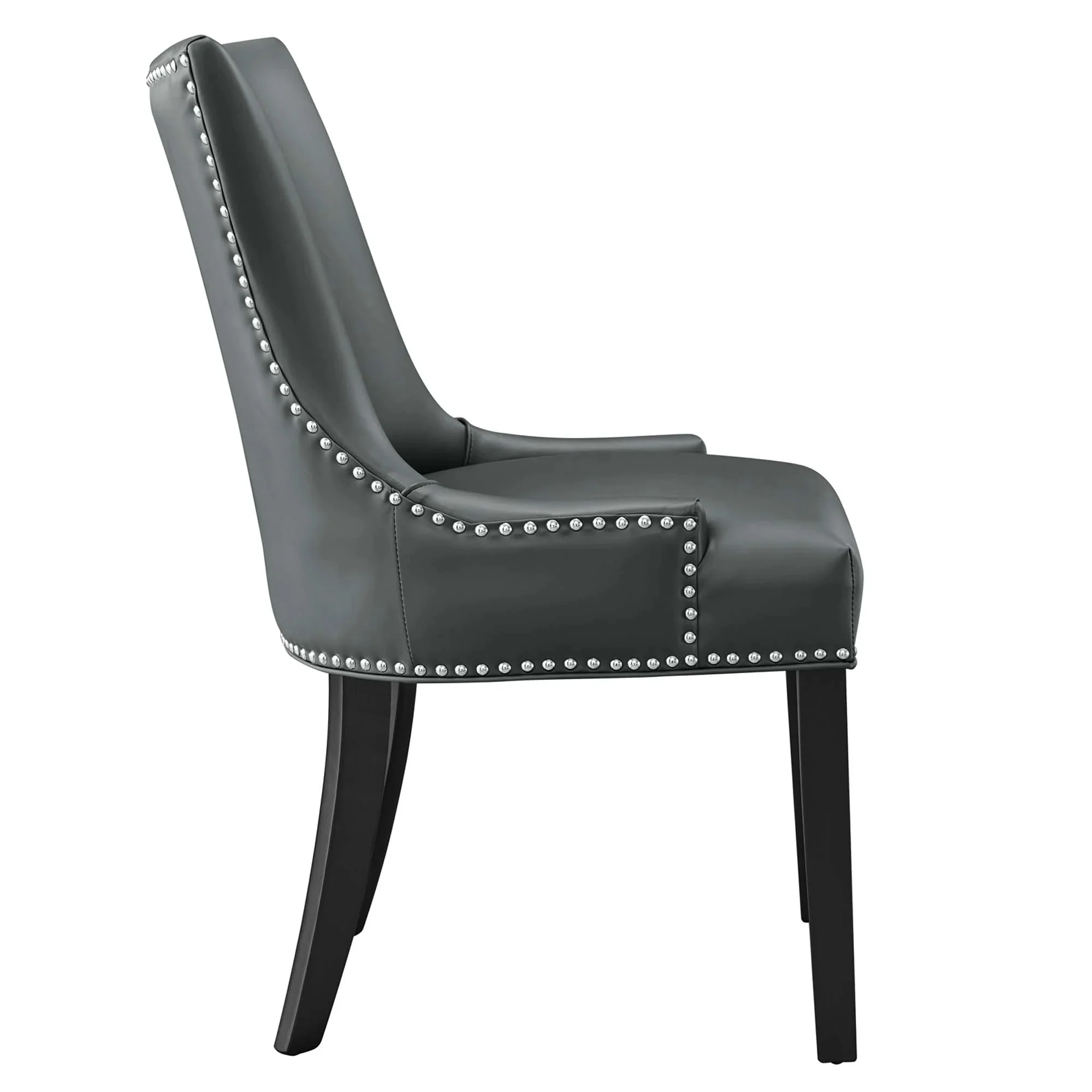 Elegant Vegan Leather Upholstered Dining Side Chair - Image 7