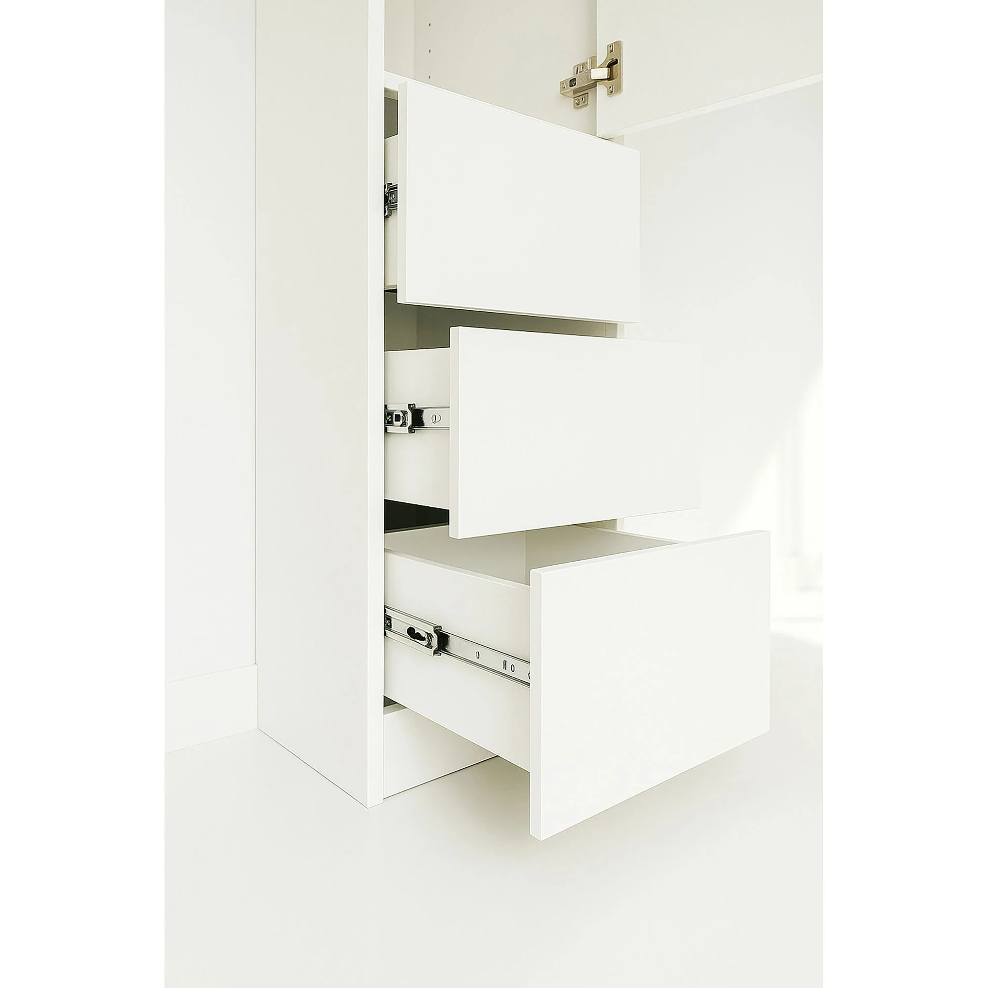 Elise - Modular Closet System With Mirror - White - Wood - Image 9