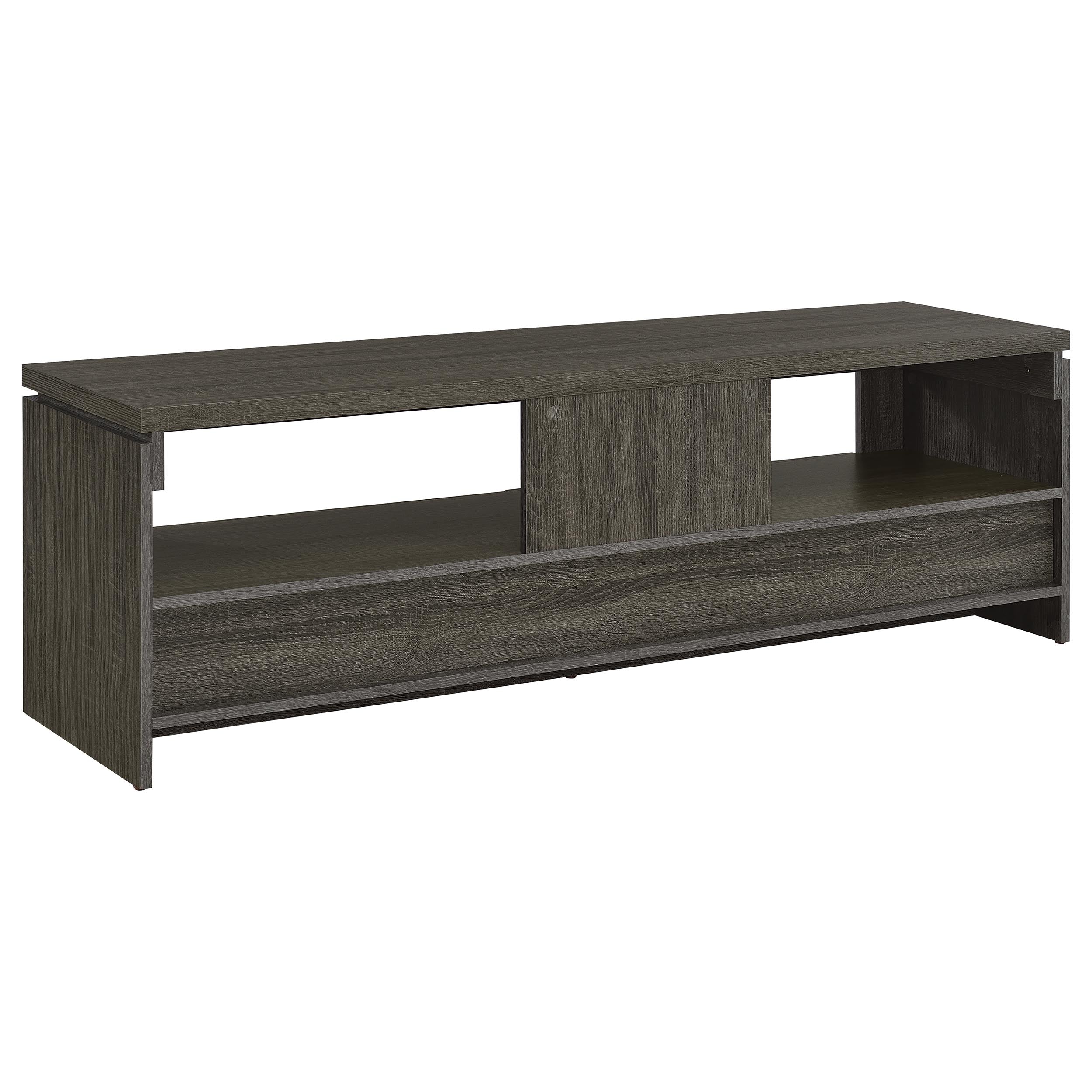 Elkton 2-Drawer Engineered Wood TV Stand, Weathered Grey - Image 6