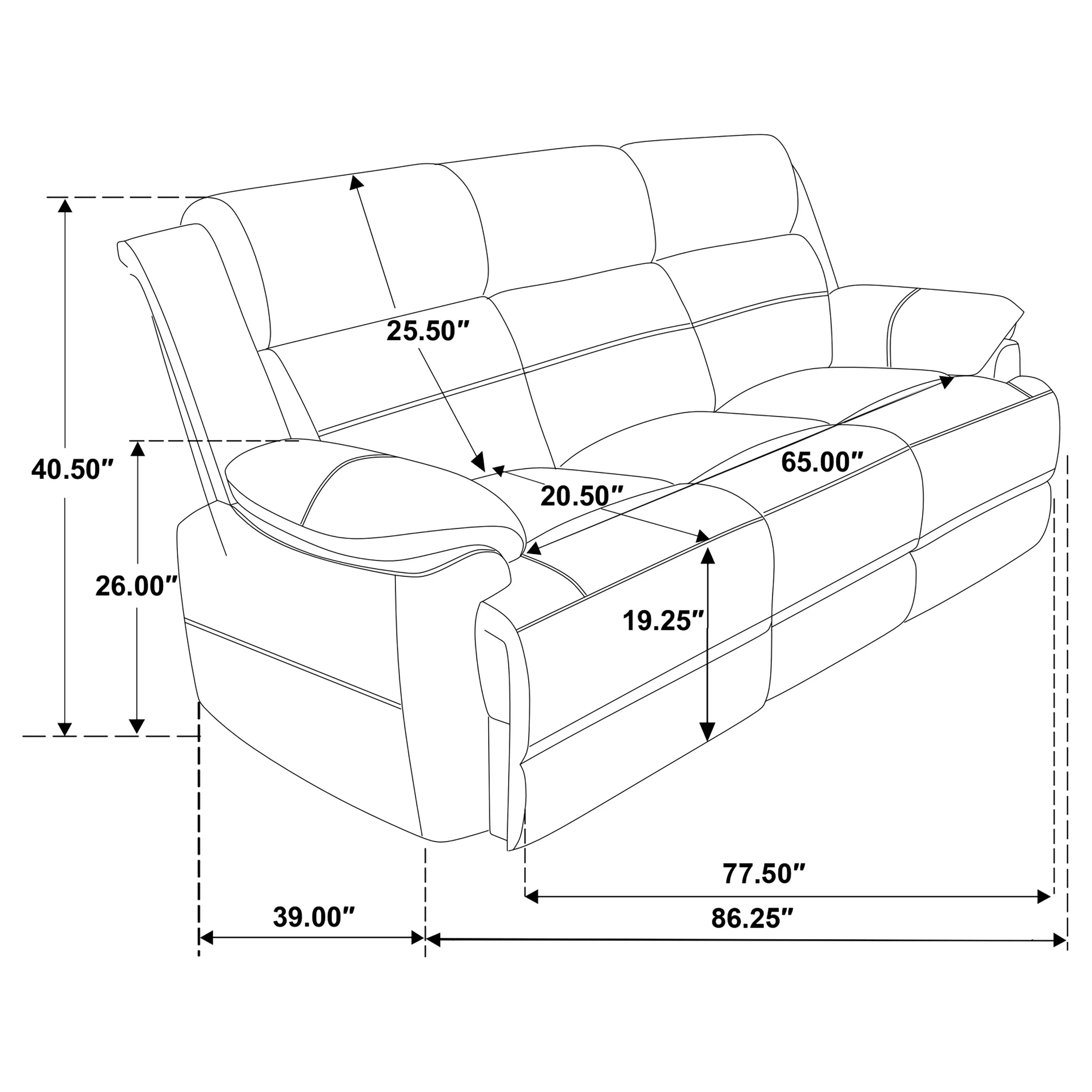 Ellington 2-Piece Dark Brown Faux Leather Sofa Set - Image 12