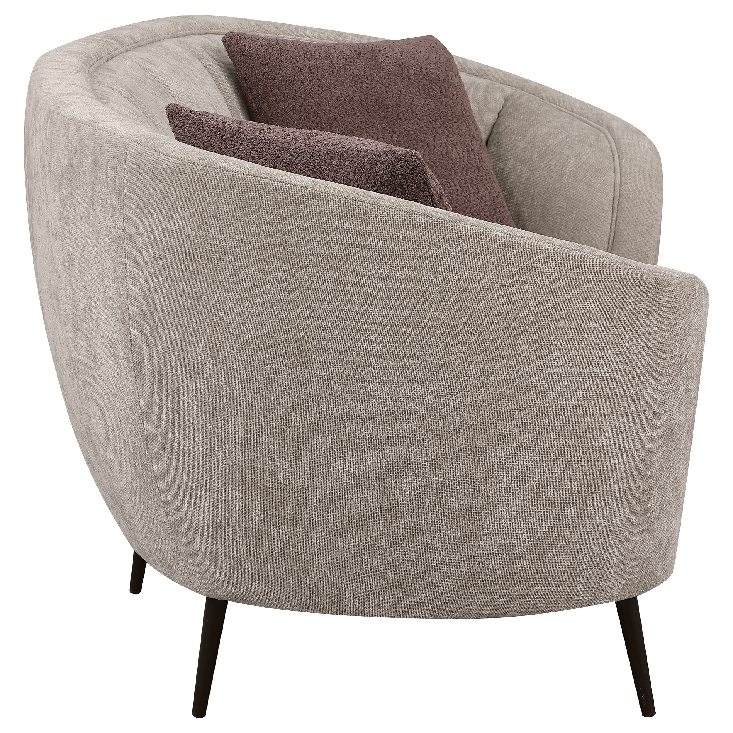 Ellorie 2-Piece Curved Sofa Set in Beige Chenille - Image 10