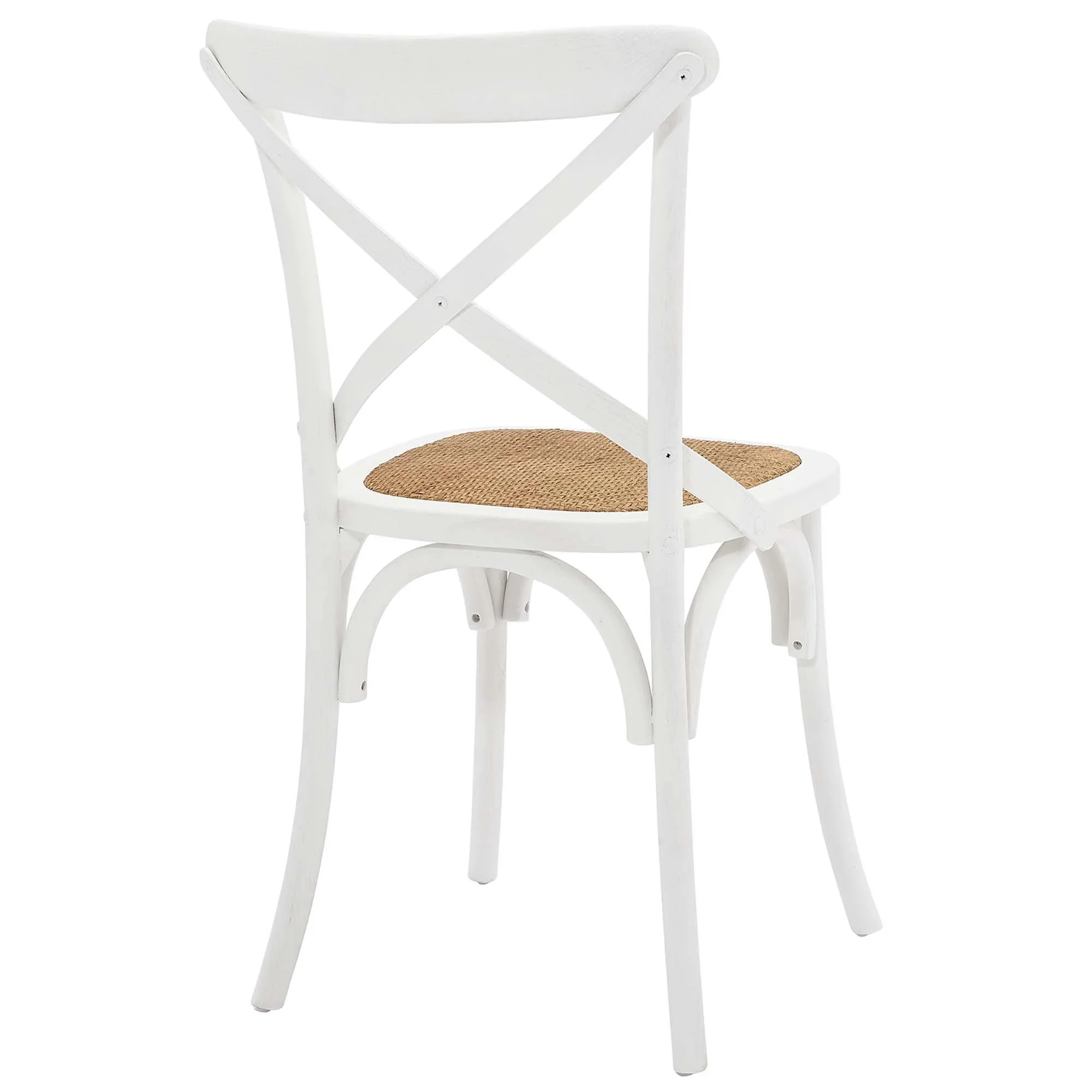 Elm Wood Dining Side Chair Set with Rattan Seat (Set of 2) - Image 28