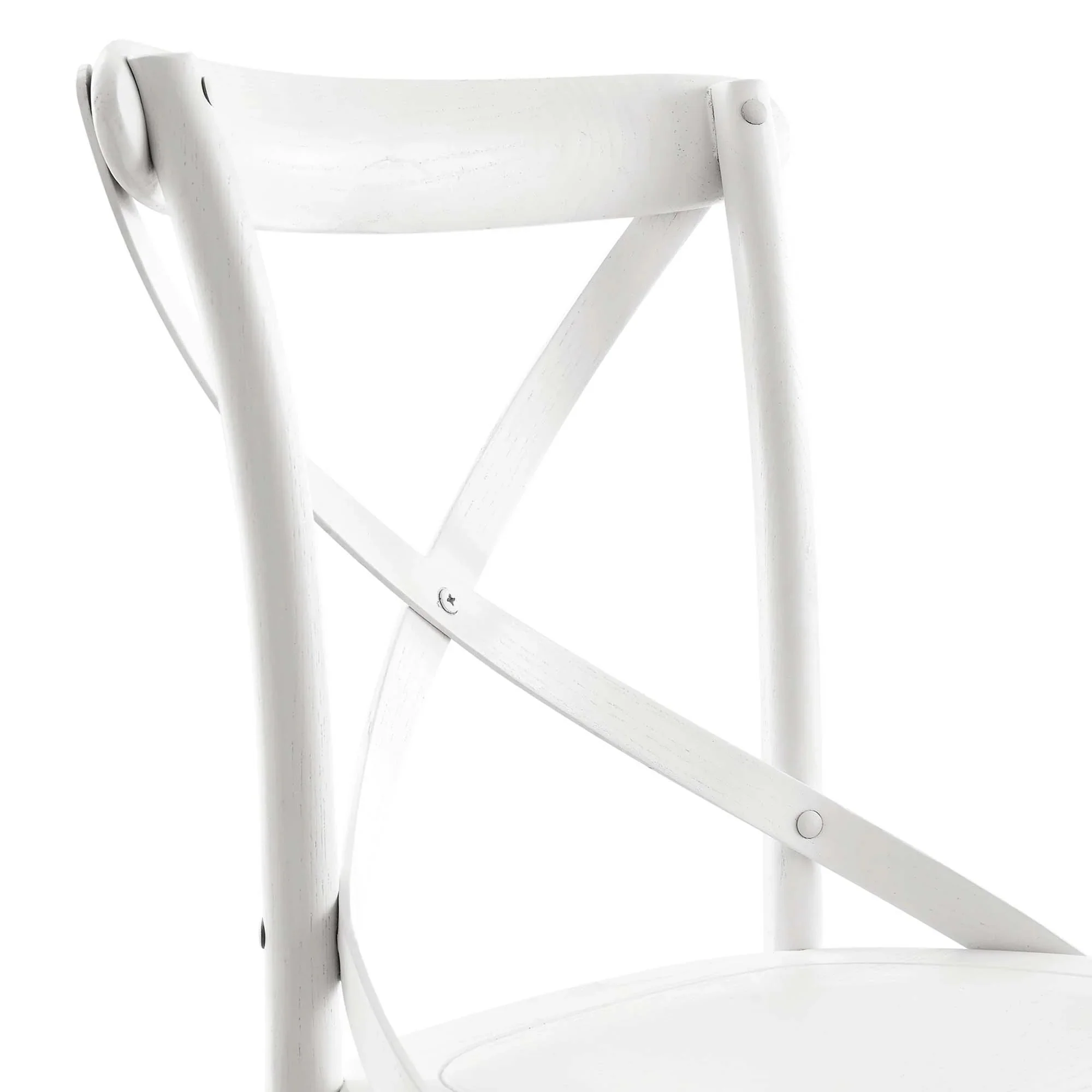 Elm Wood Farmhouse Dining Side Chair with X-Brace Back - Image 44