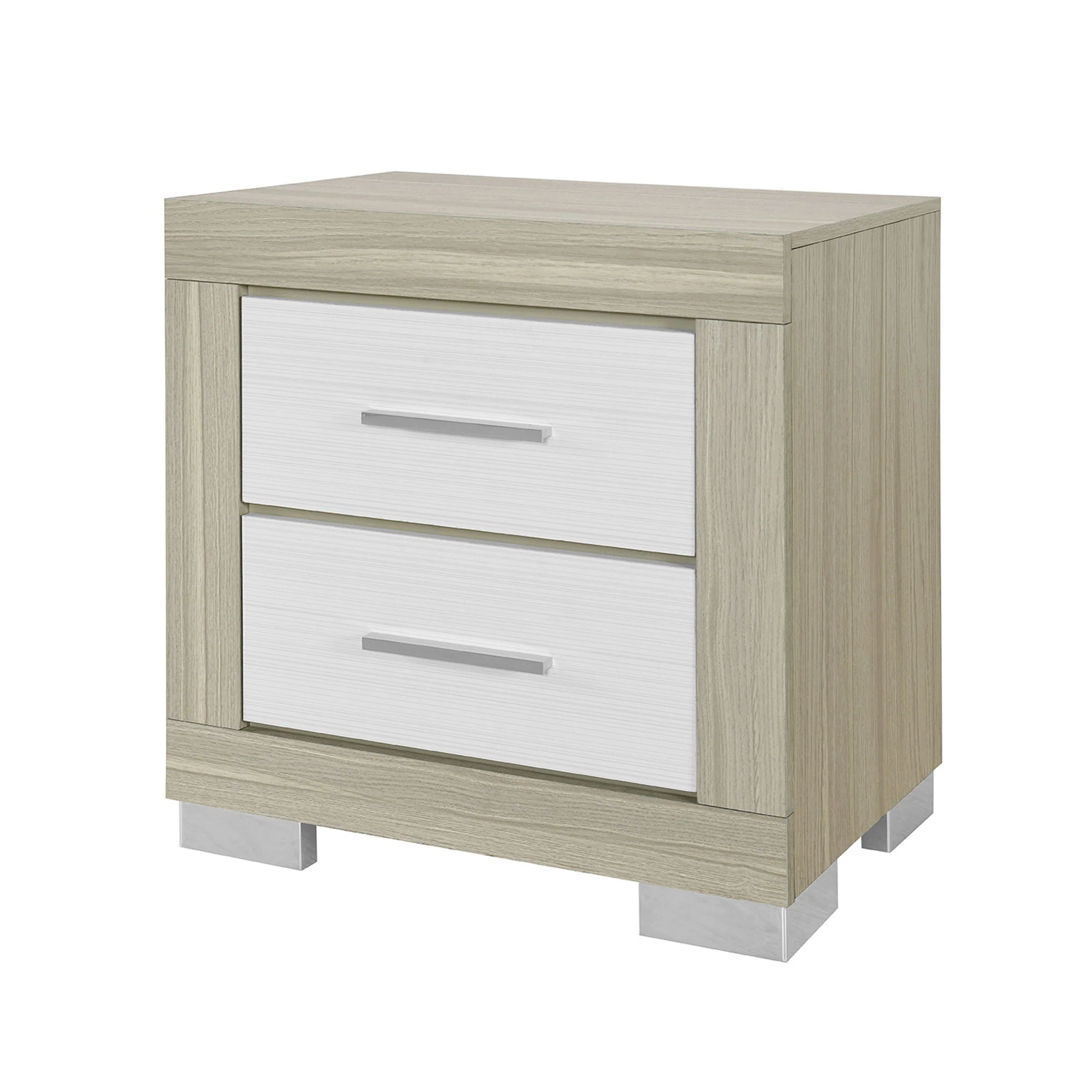 Elsa - 2 Toned Nightstand With Bar Handle And Spacious Drawers - Image 11