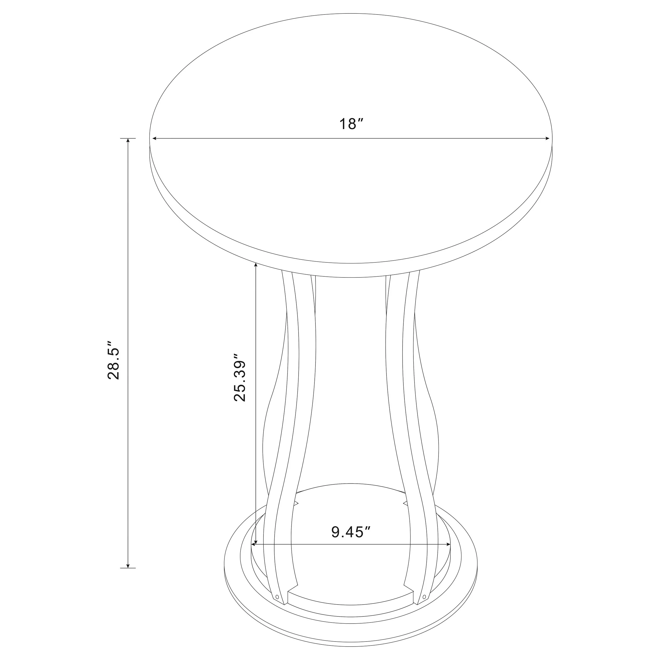 Elton Round Wood Top Accent Plant Stand Cherry - Image 3
