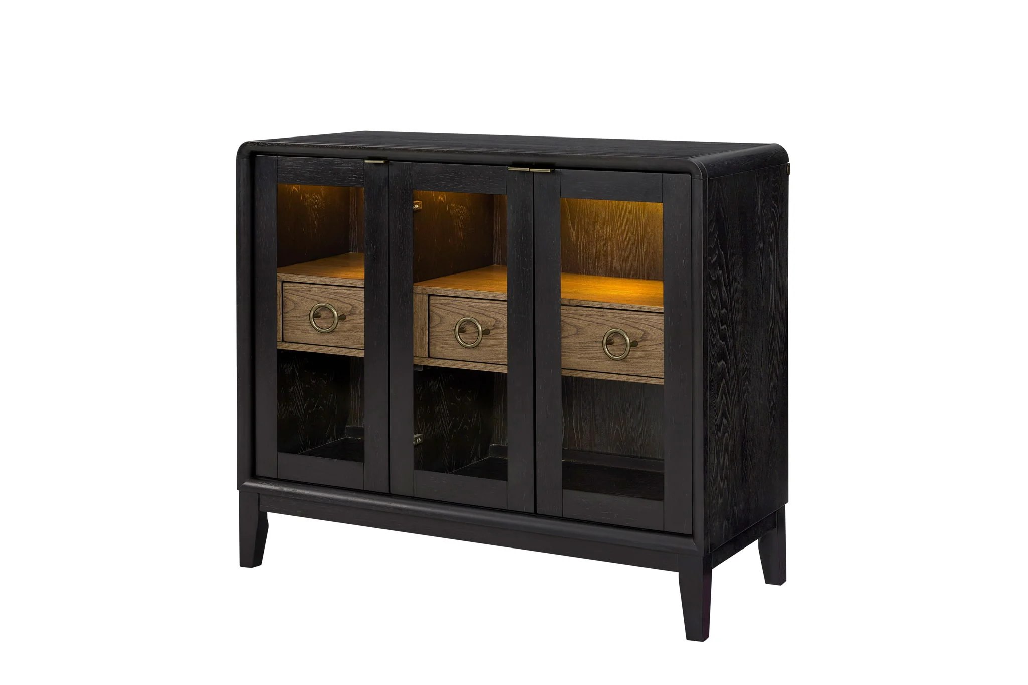 Elure - Glass Door Server - Peppercorn - Image 4