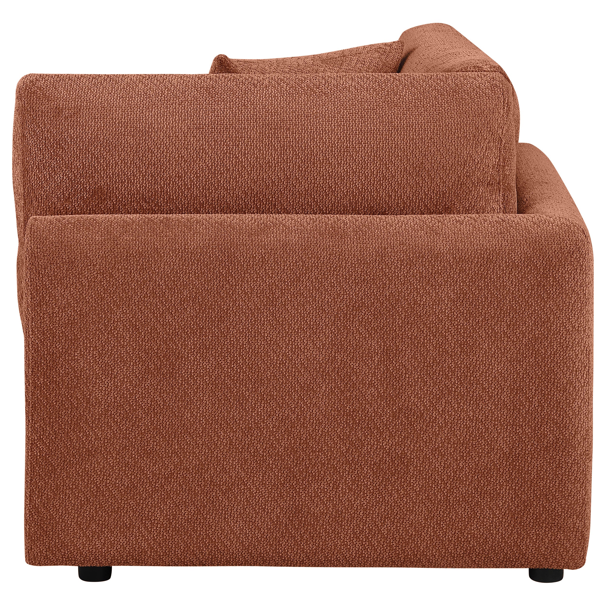 Elysia Chenille Corner Chair - Coral - Image 2