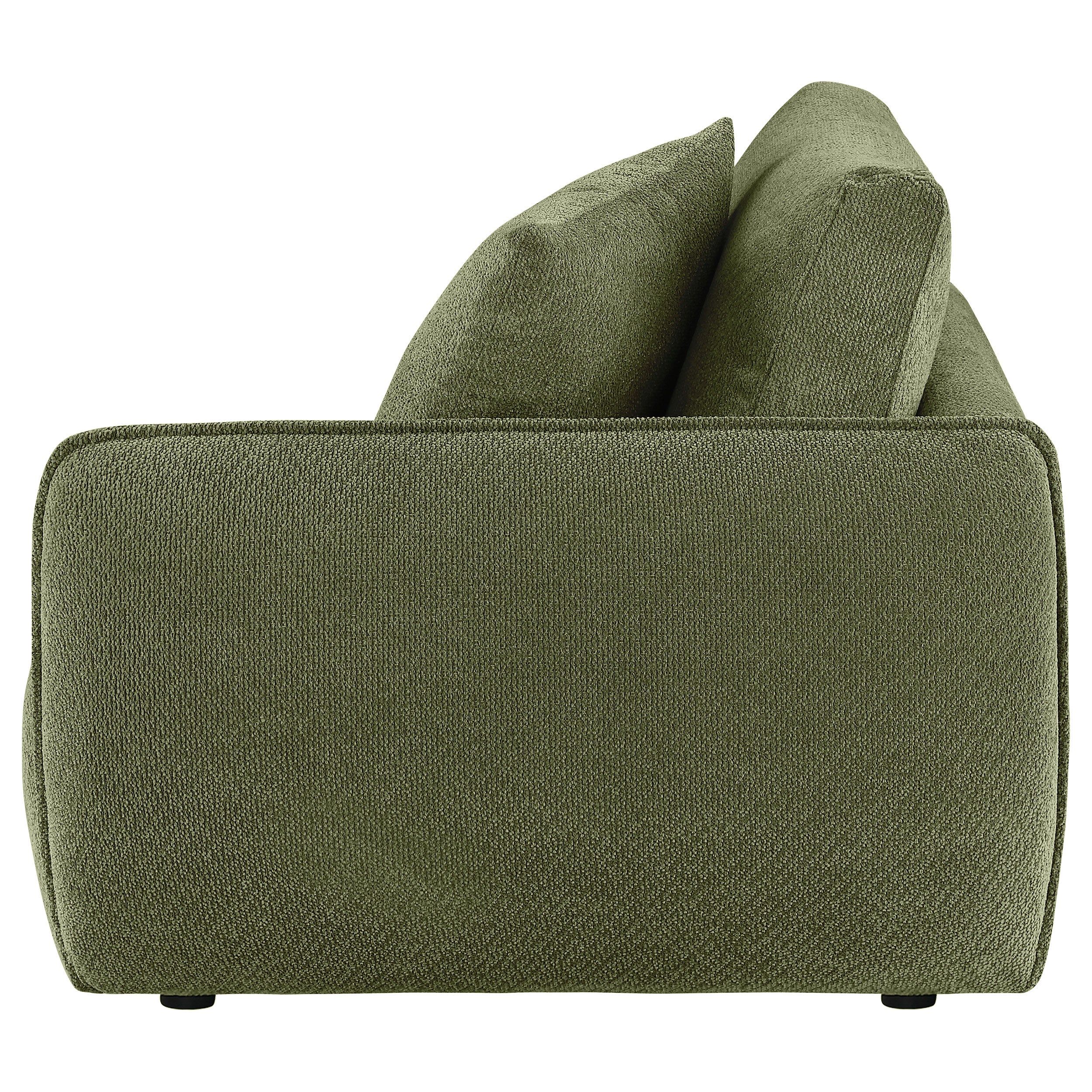 Elysia Chenille Upholstered Modular RAF Chair in Green - Image 4