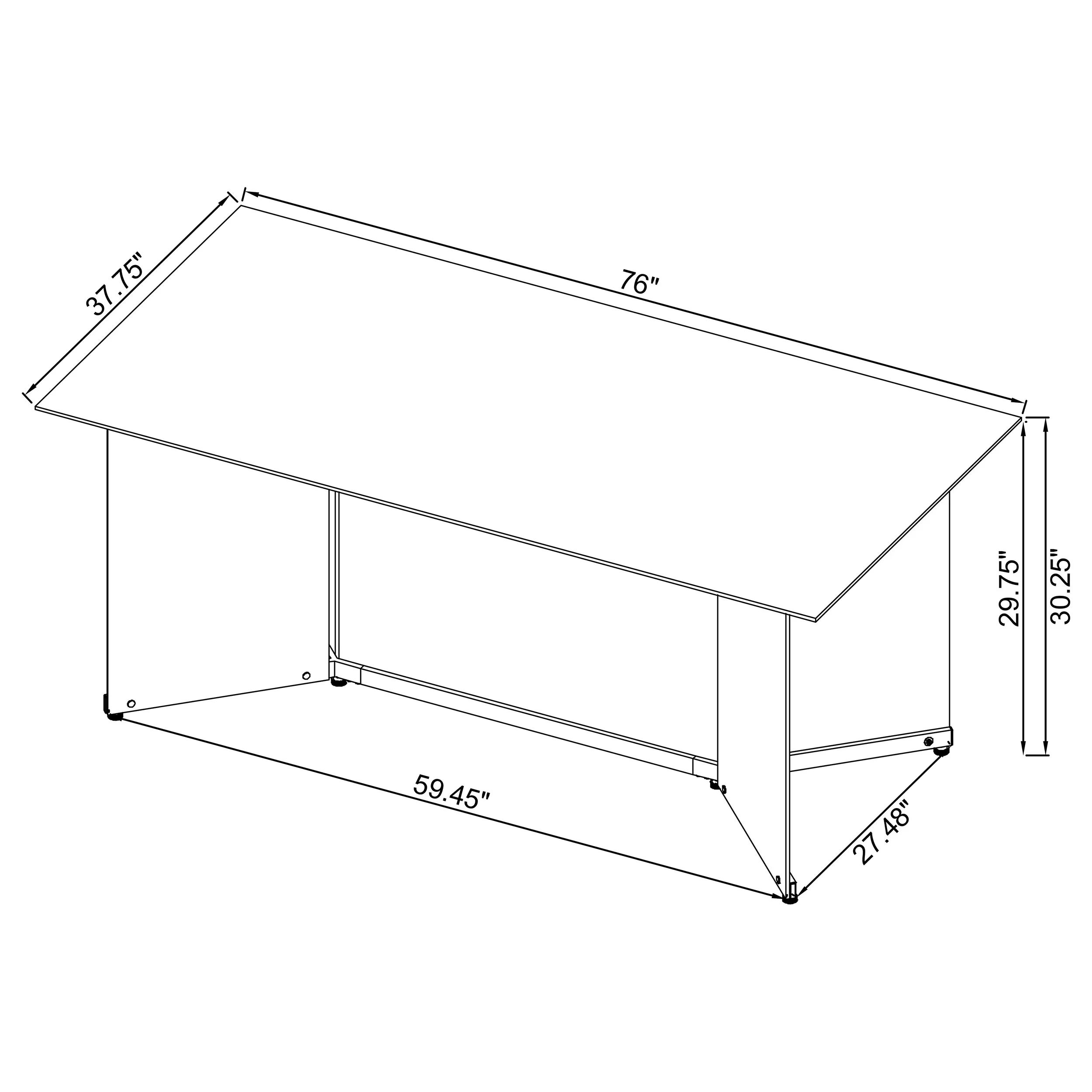 Emery 76-Inch Rectangular Mirrored Dining Table - Image 13