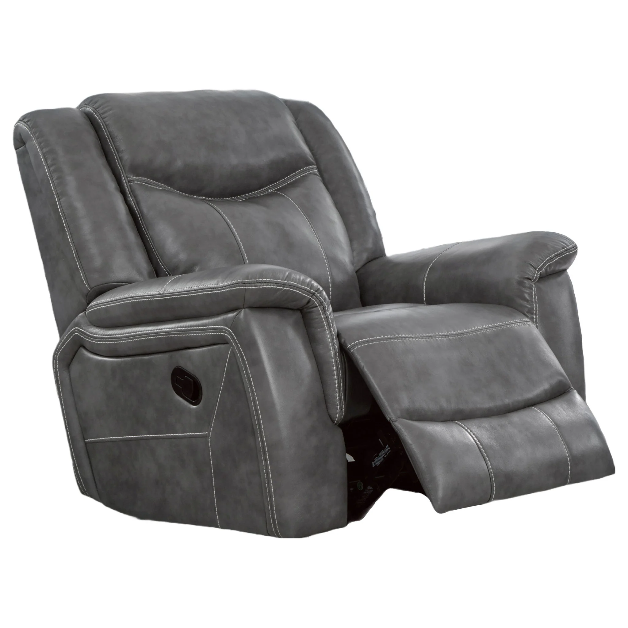 Encino - Upholstered Padded Arm Glider Recliner - Gray - Image 3