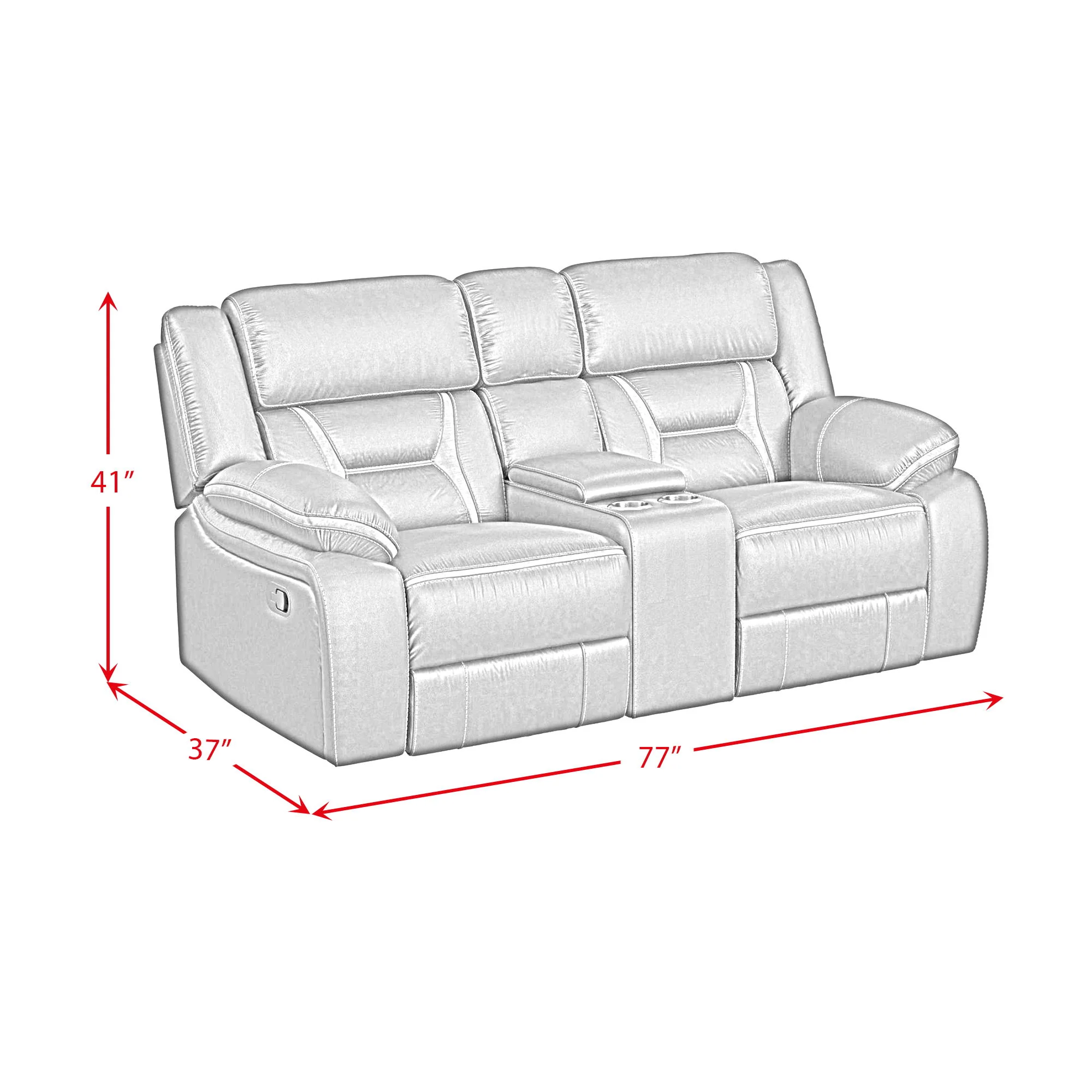 Engage - Motion Loveseat With Console - Image 4