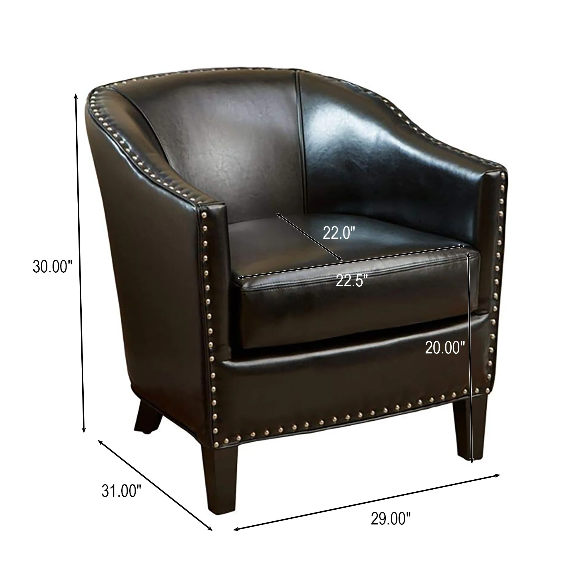 Enigmatica - Upholstered Club Chair With Nailhead Trim - Image 10
