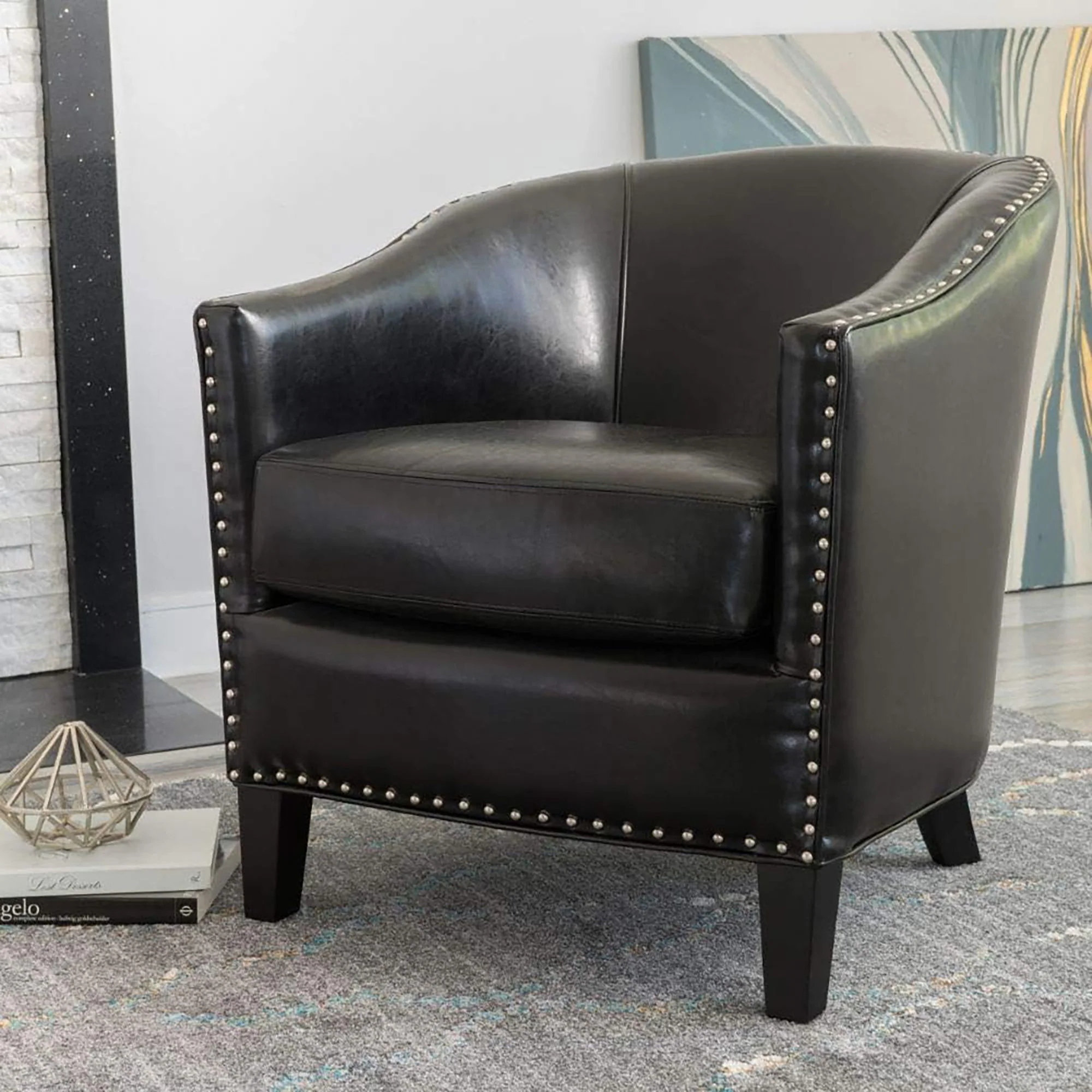 Enigmatica - Upholstered Club Chair With Nailhead Trim - Image 6