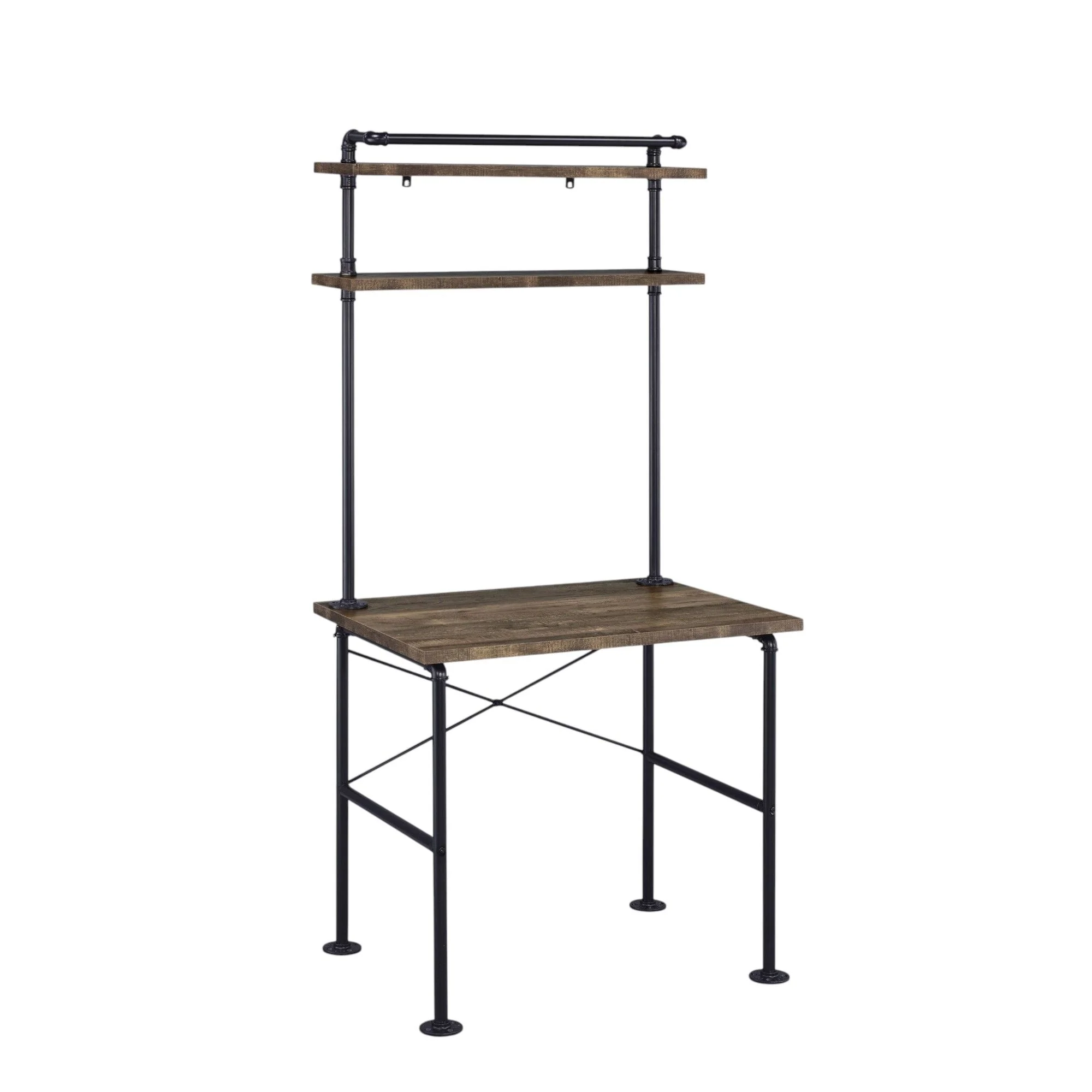 Ensata - Rustic Writing Desk - Black / Oak - Image 5