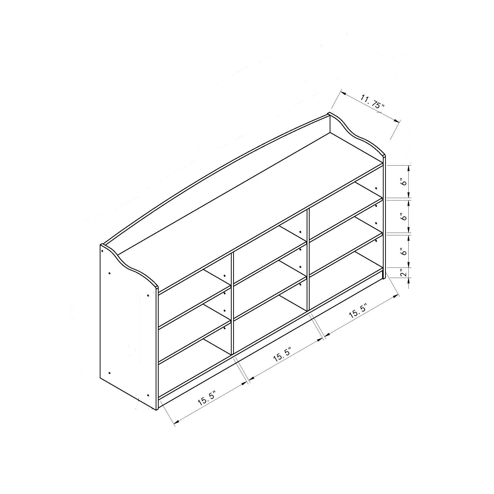 Entryway Shoe Storage Bench, Nine Storage Shelves, Entryway Organizer - Image 5