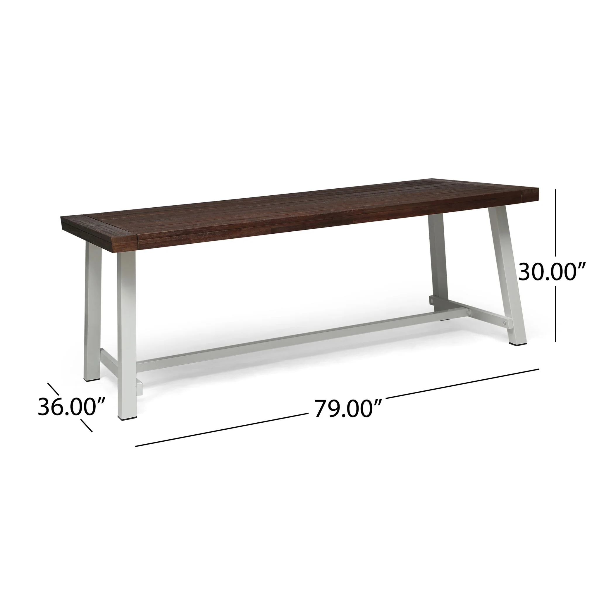 Equilibrium - Outdoor Dining Table With Wooden Frame And Slat Top - Image 13