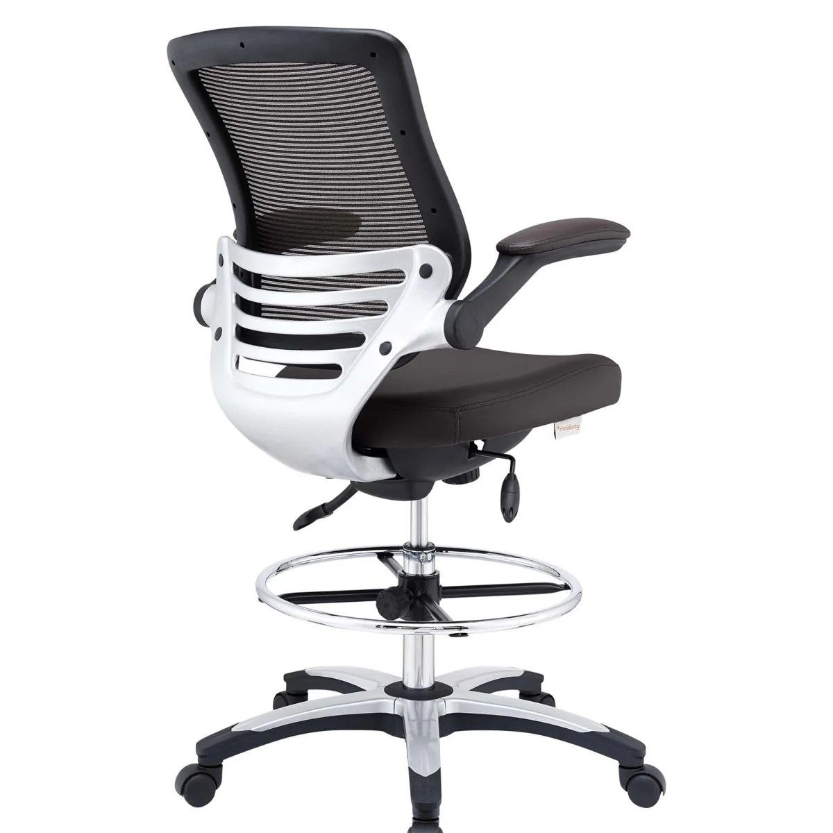 Ergonomic Mesh and Vinyl Drafting Chair with Flip-Up Arms and Adjustable Height - Image 19