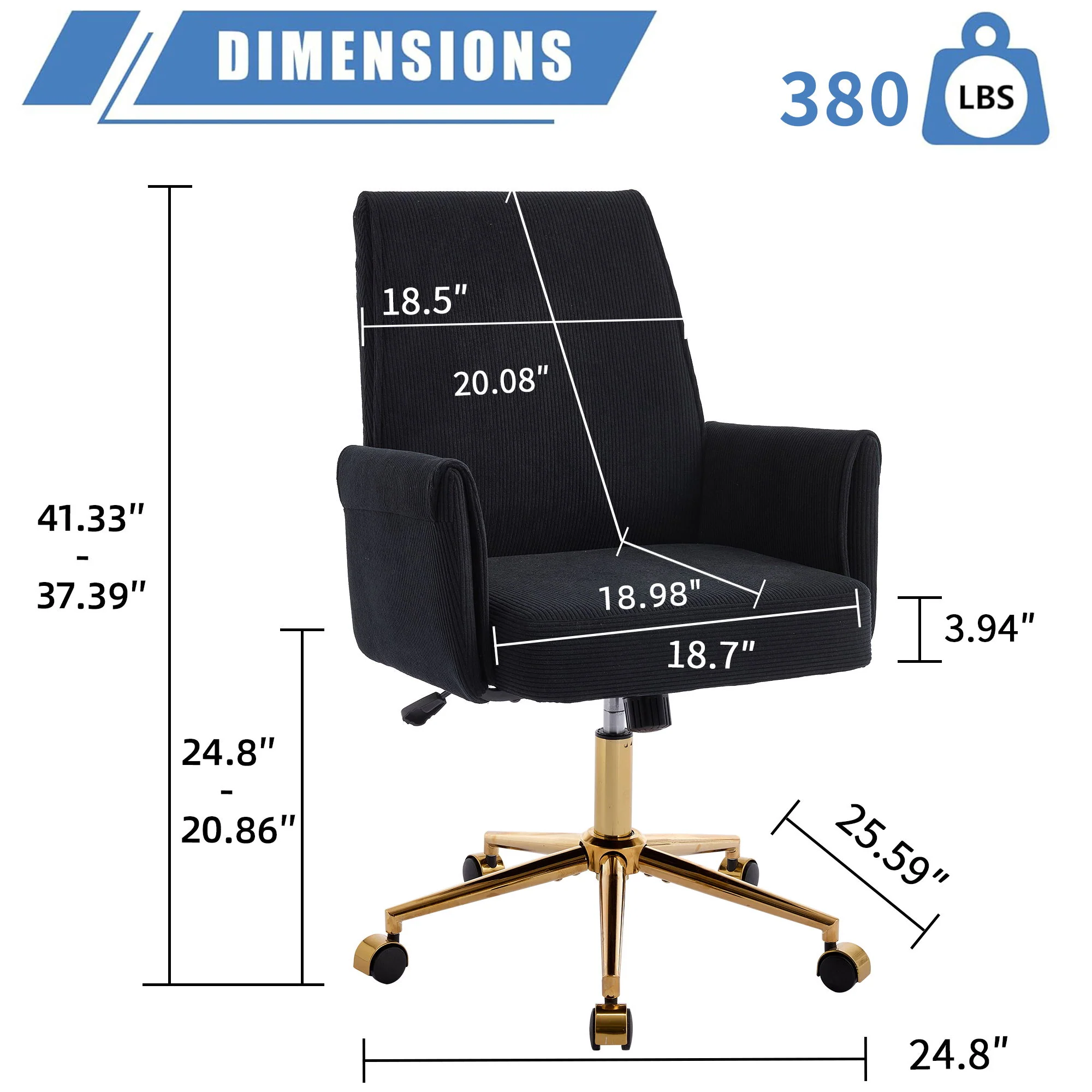 Ergonomic Mid Back Office Chair - Image 23