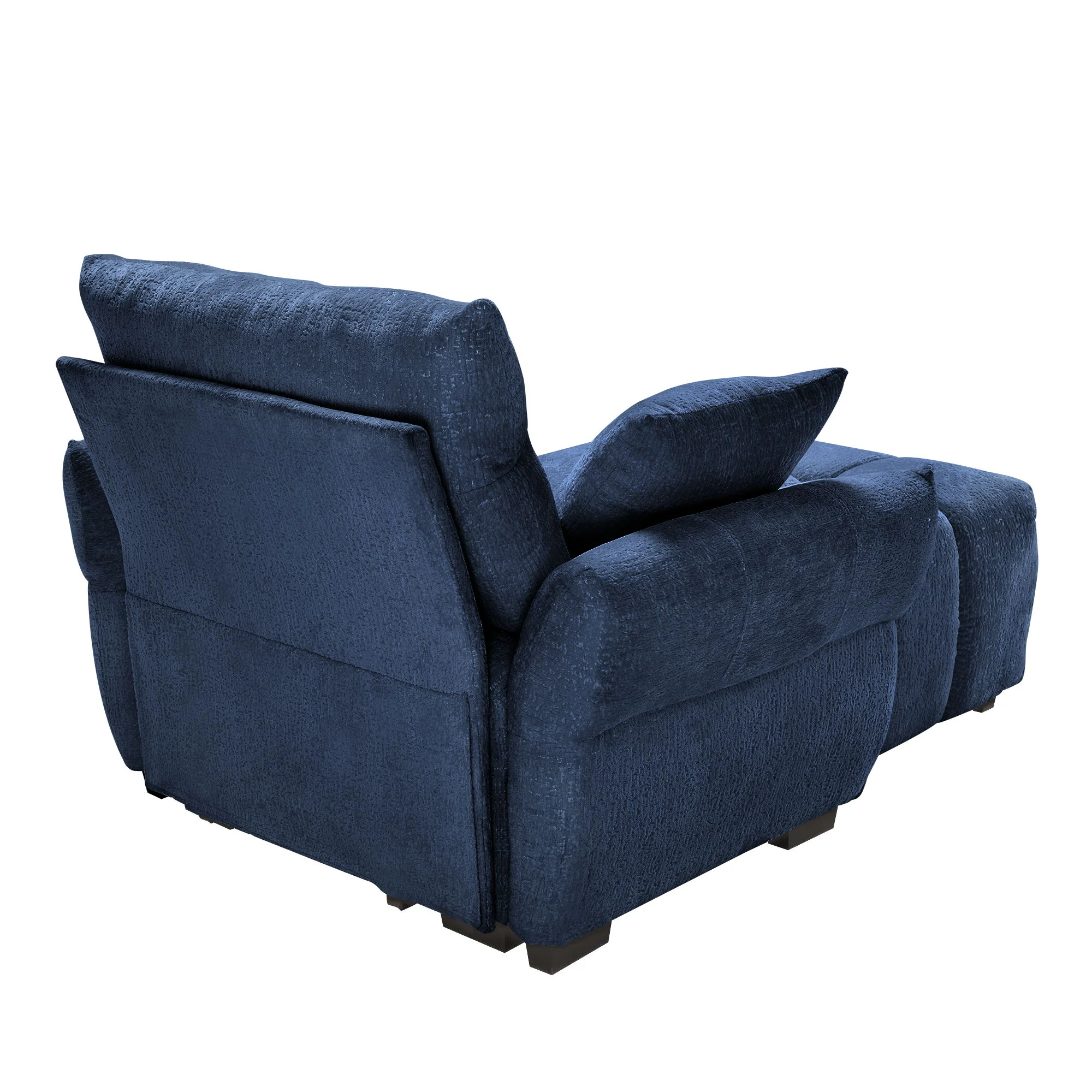 Ergonomic Single Seater Sofa With Ottoman, High Resilience Support Cushions - Image 27